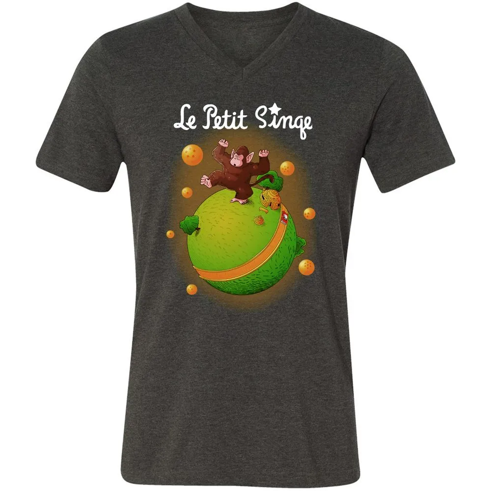 Unisex V-Neck T-Shirt - 8P8RS4TM - Dark Grey Heather - 8