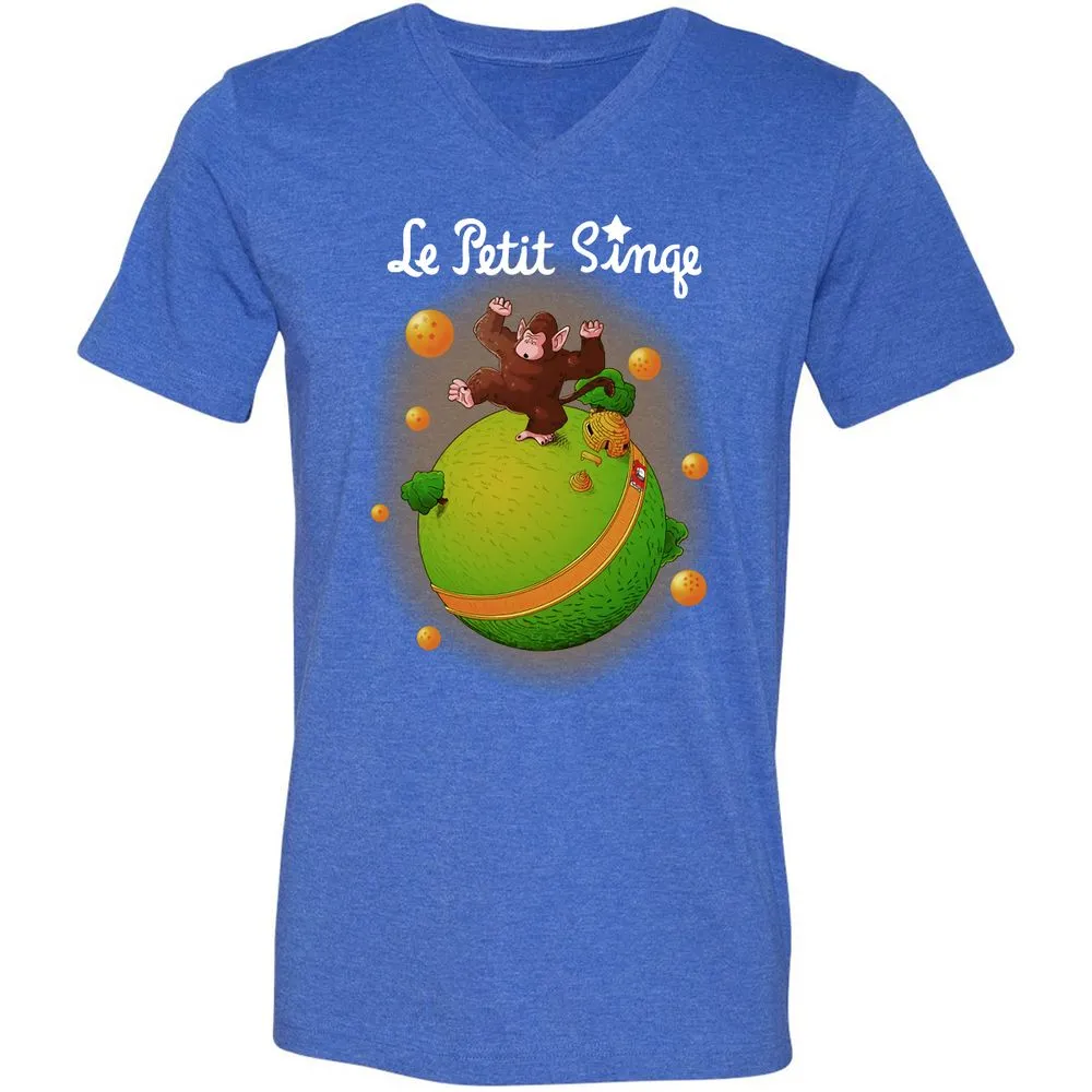 Unisex V-Neck T-Shirt - 8P8RS4TM - Heather True Royal - 14