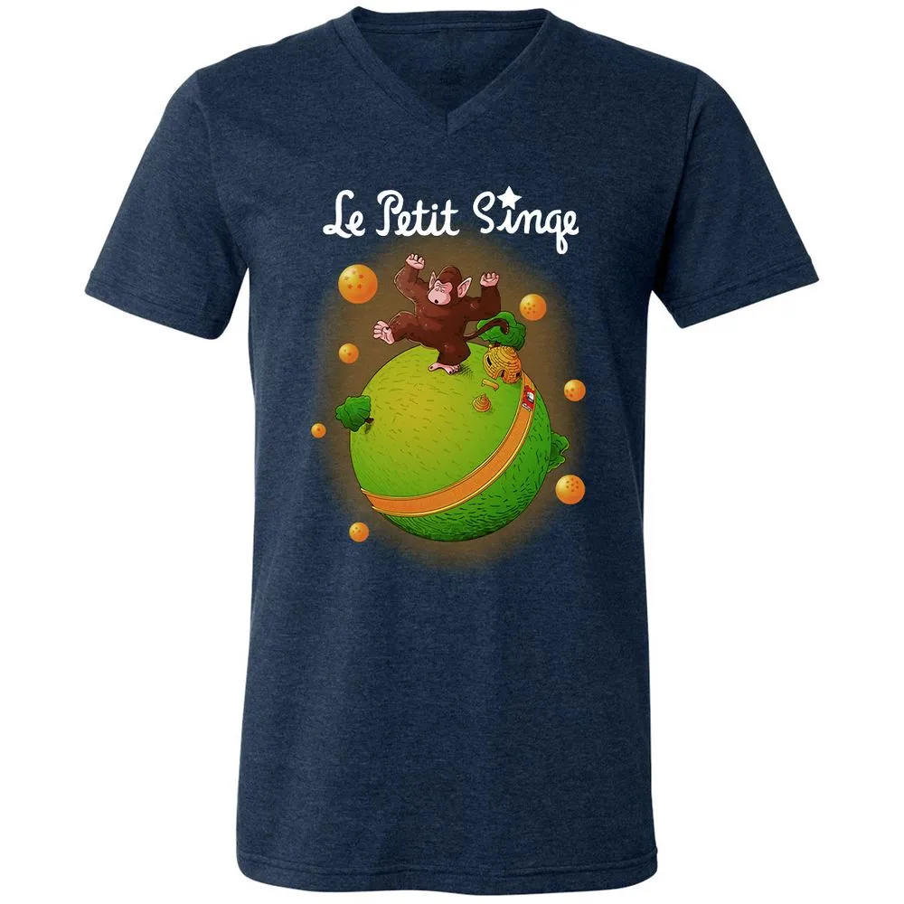 Unisex V-Neck T-Shirt - 8P8RS4TM - Heather Navy - 15