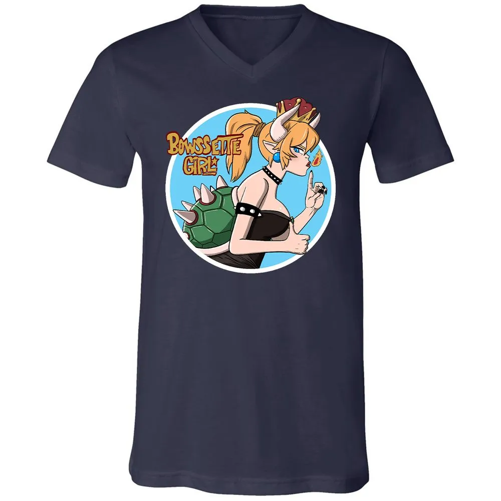 Unisex V-Neck T-Shirt - CZNTBE2B - Navy - 2