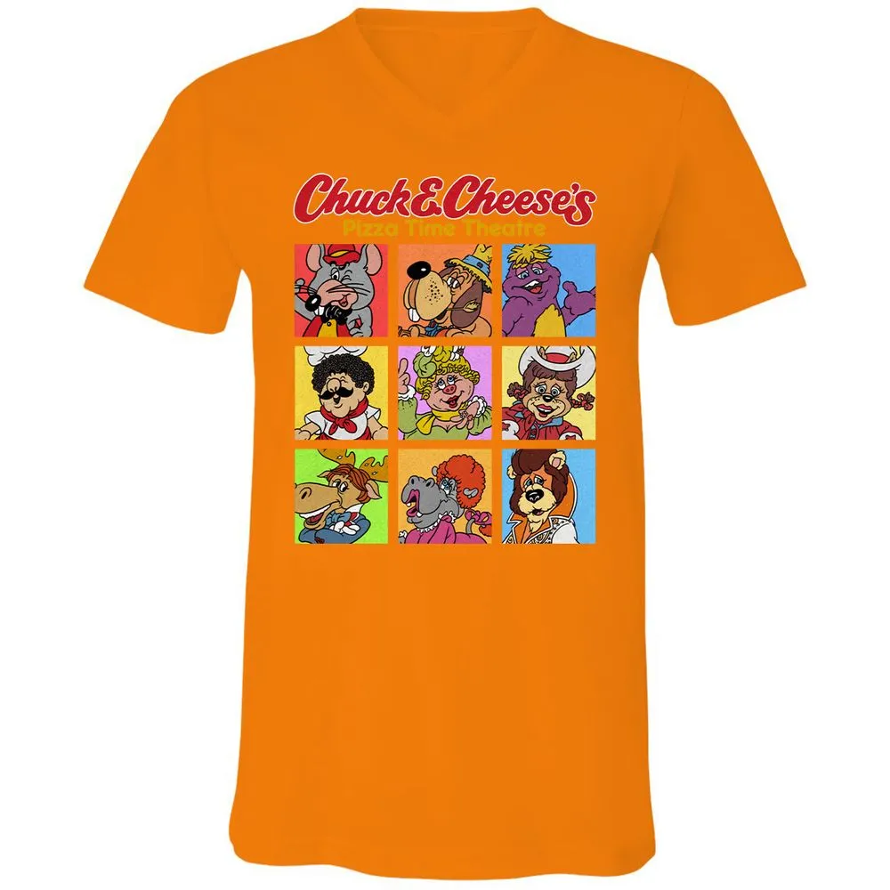 Unisex V-Neck T-Shirt - ARA9Y22D - Orange - 11