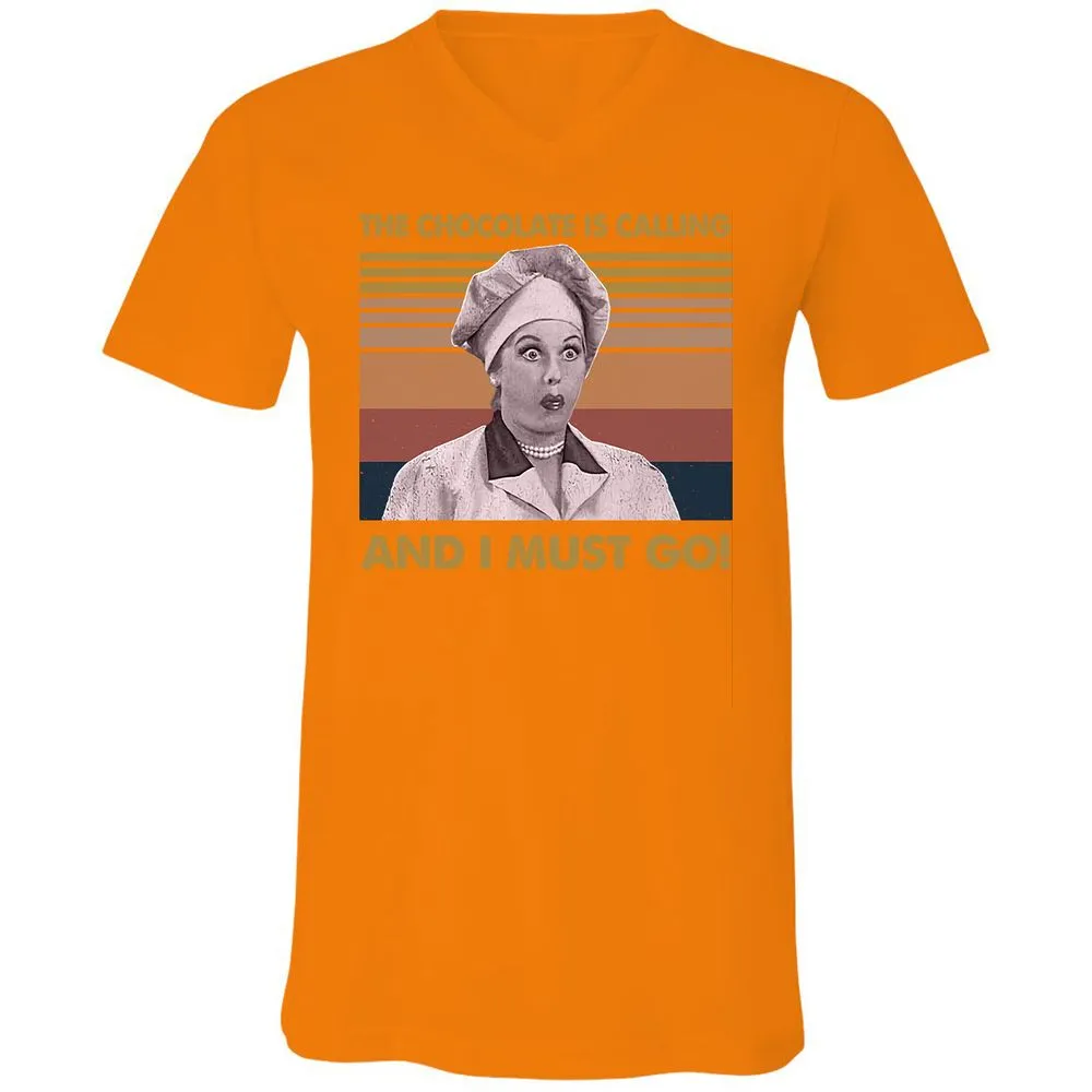 Unisex V-Neck T-Shirt - NQJJEM7R - Orange - 11