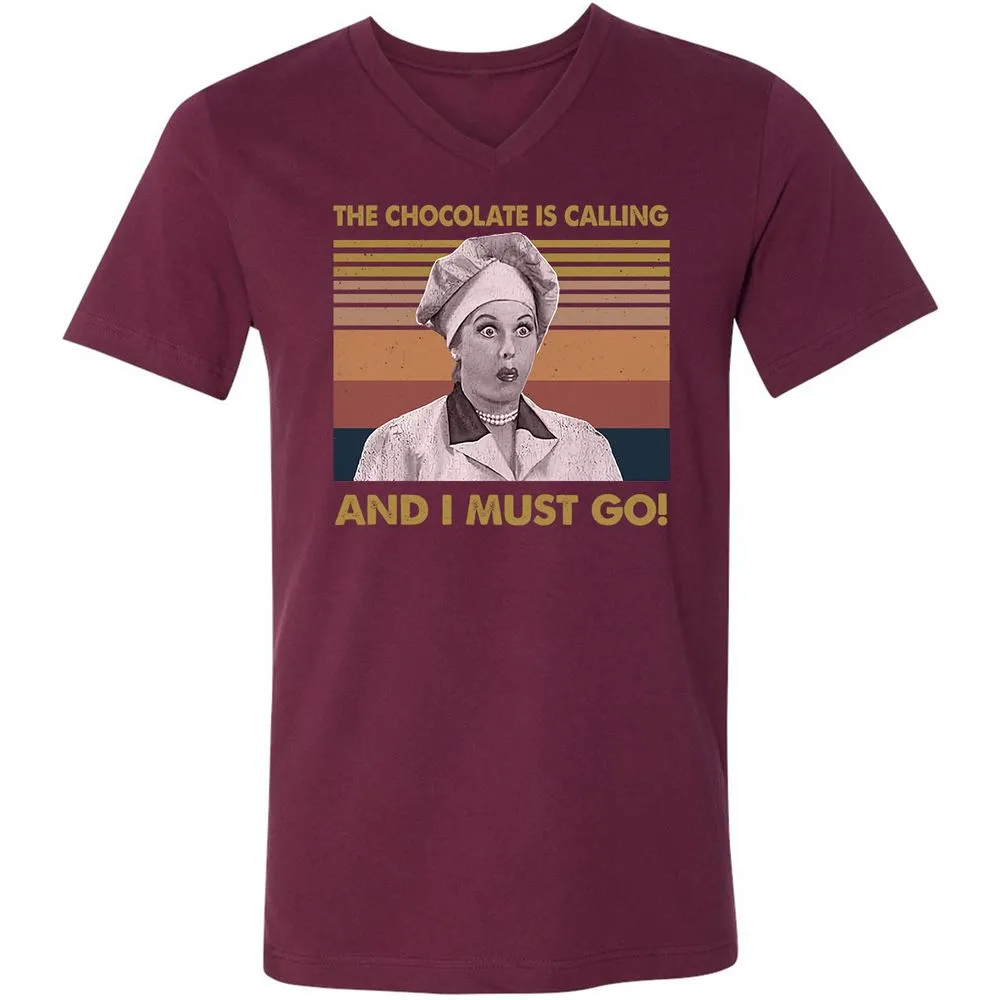 Unisex V-Neck T-Shirt - NQJJEM7R - Maroon - 6