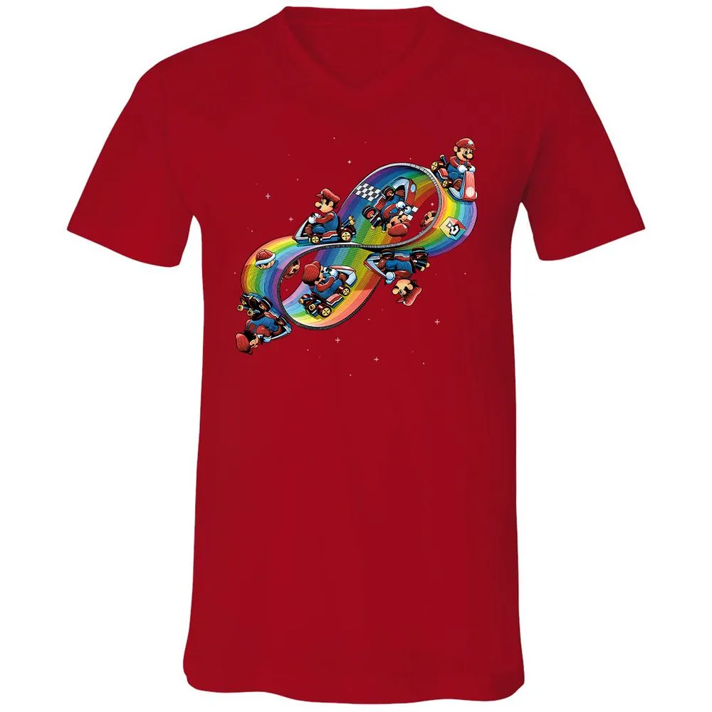 Unisex V-Neck T-Shirt - BV8BXCJY - Red - 3