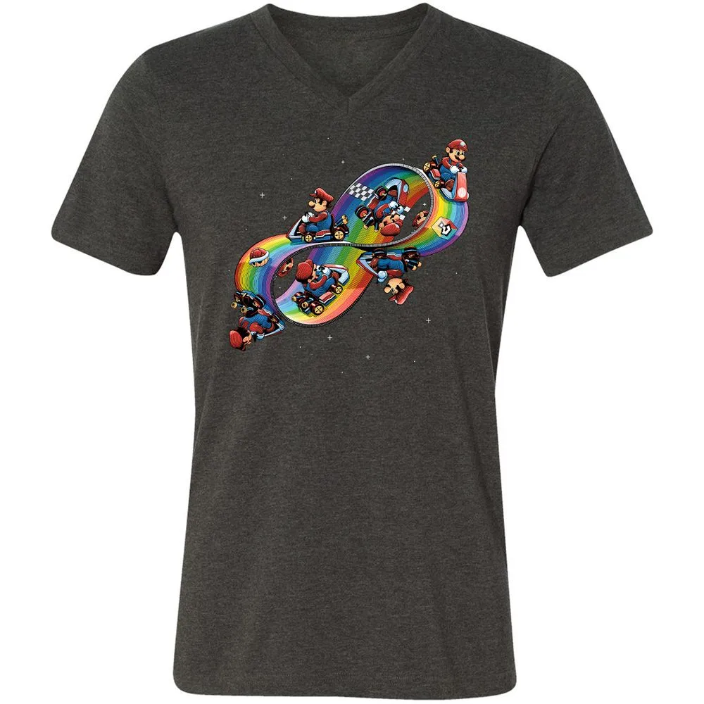 Unisex V-Neck T-Shirt - BV8BXCJY - Dark Grey Heather - 8