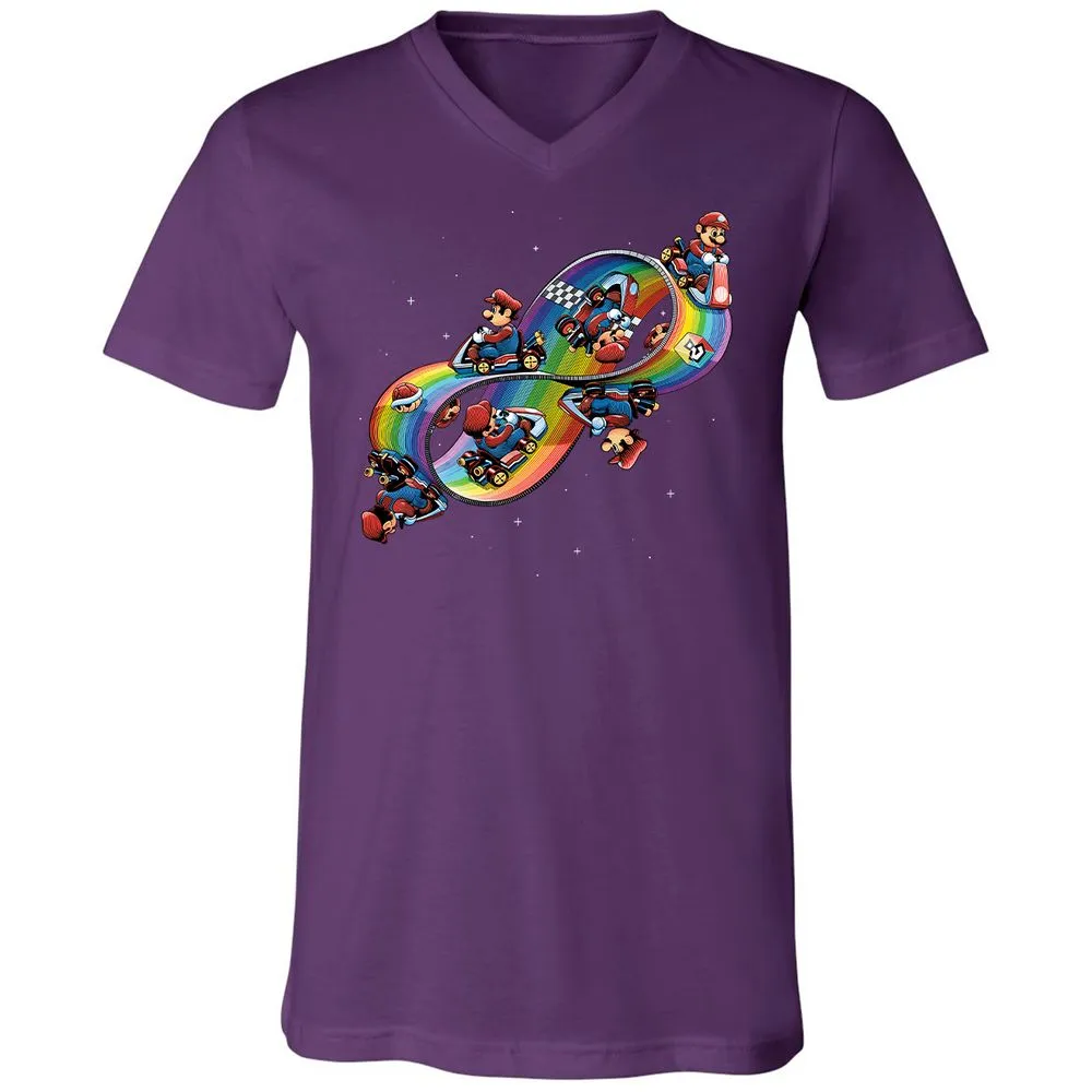 Unisex V-Neck T-Shirt - BV8BXCJY - Team Purple - 9