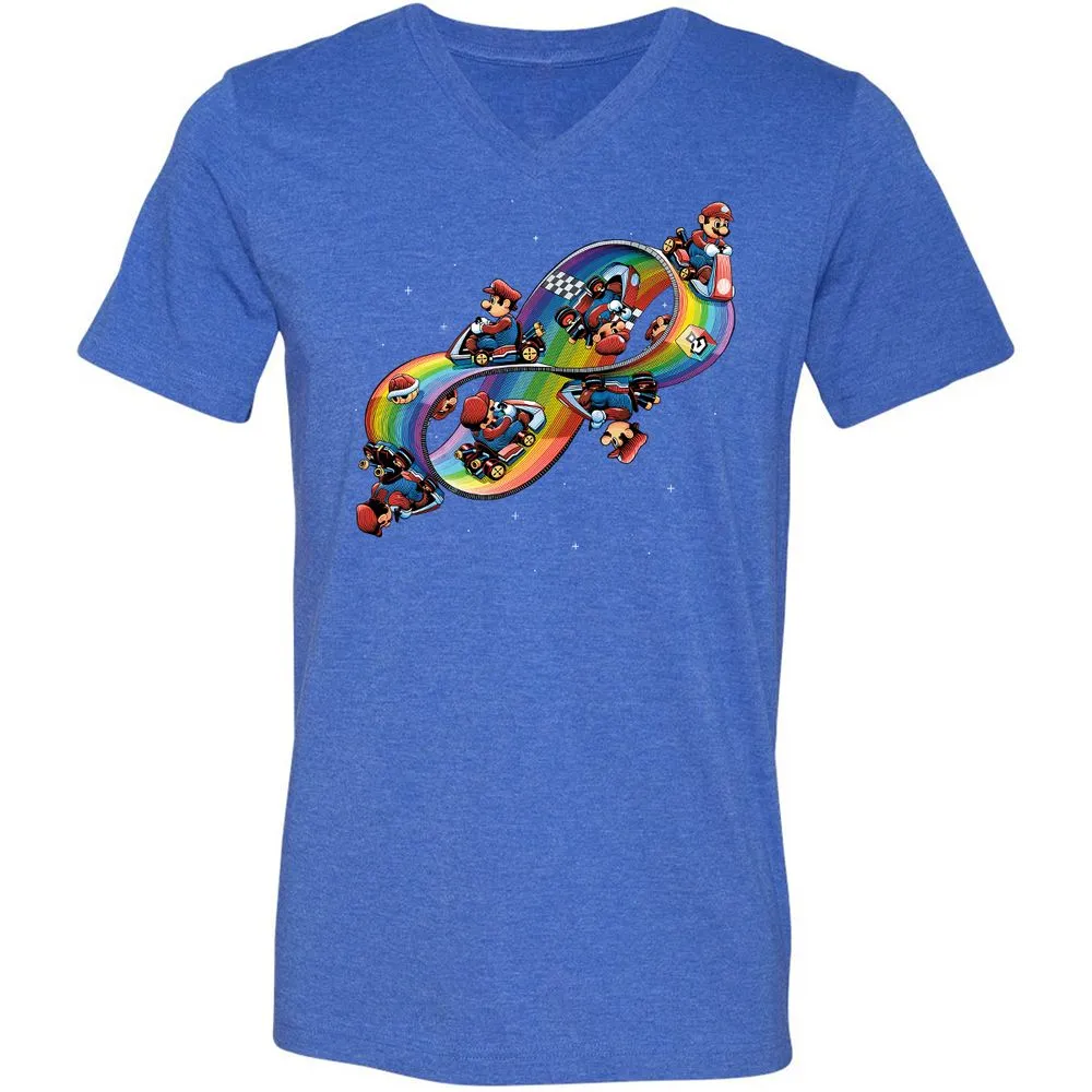 Unisex V-Neck T-Shirt - BV8BXCJY - Heather True Royal - 14