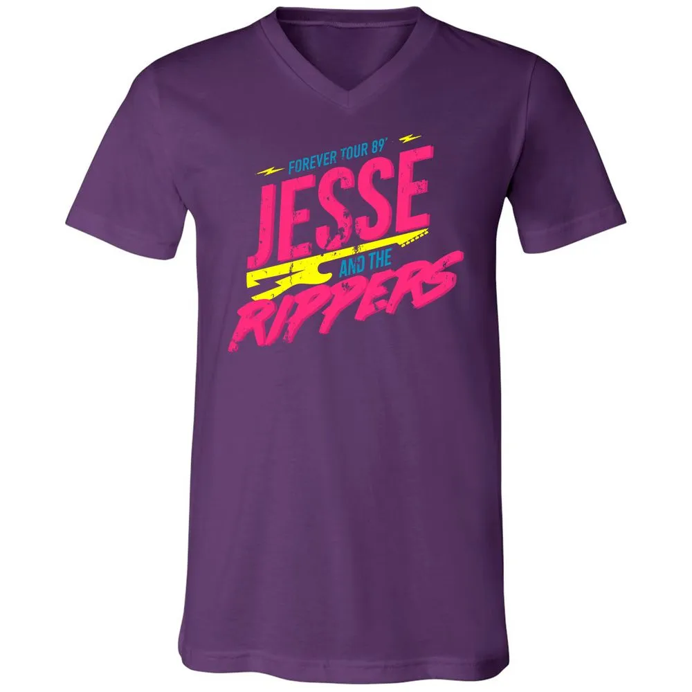 Unisex V-Neck T-Shirt - K2JCZP6X - Team Purple - 9
