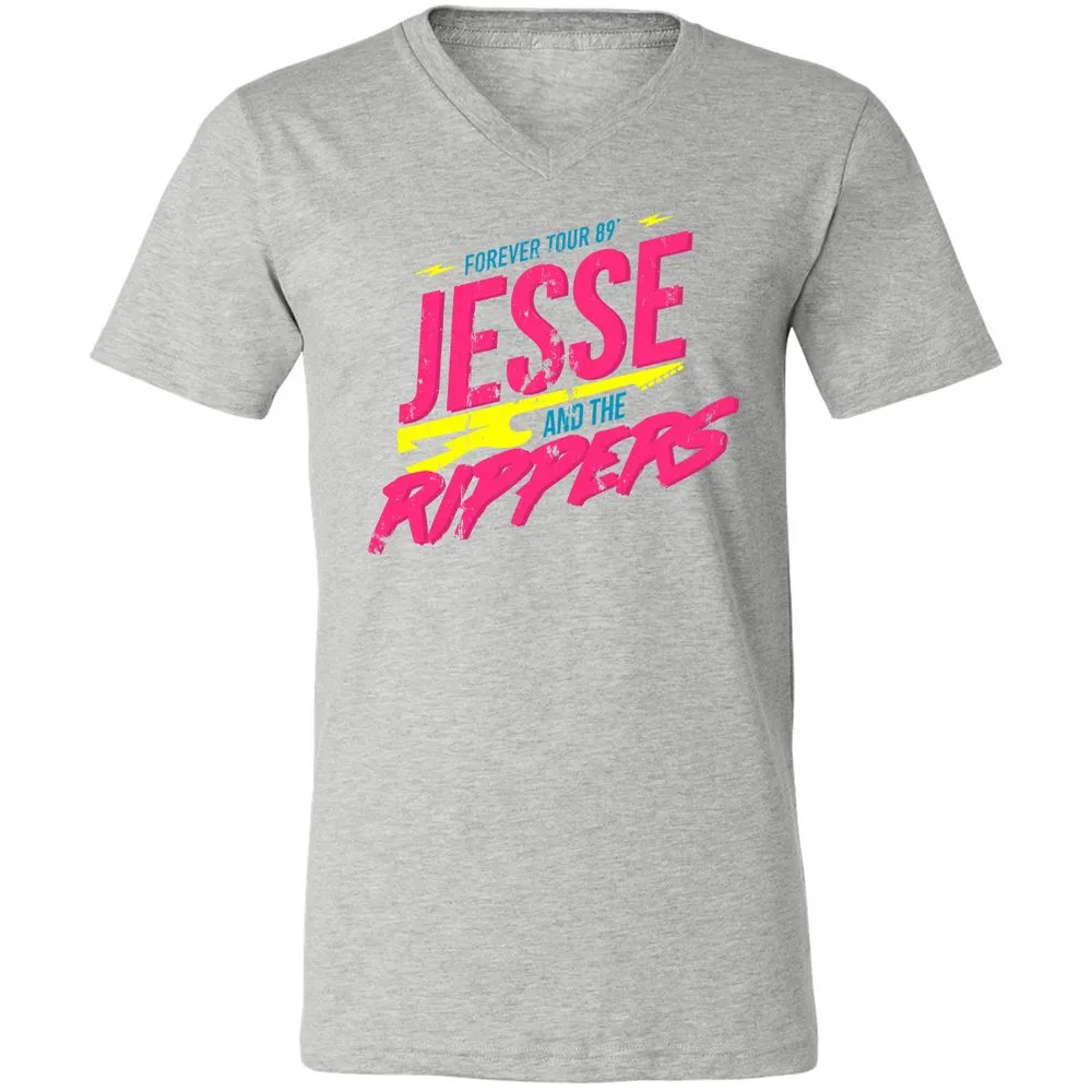 Unisex V-Neck T-Shirt - K2JCZP6X - Athletic Heather - 7