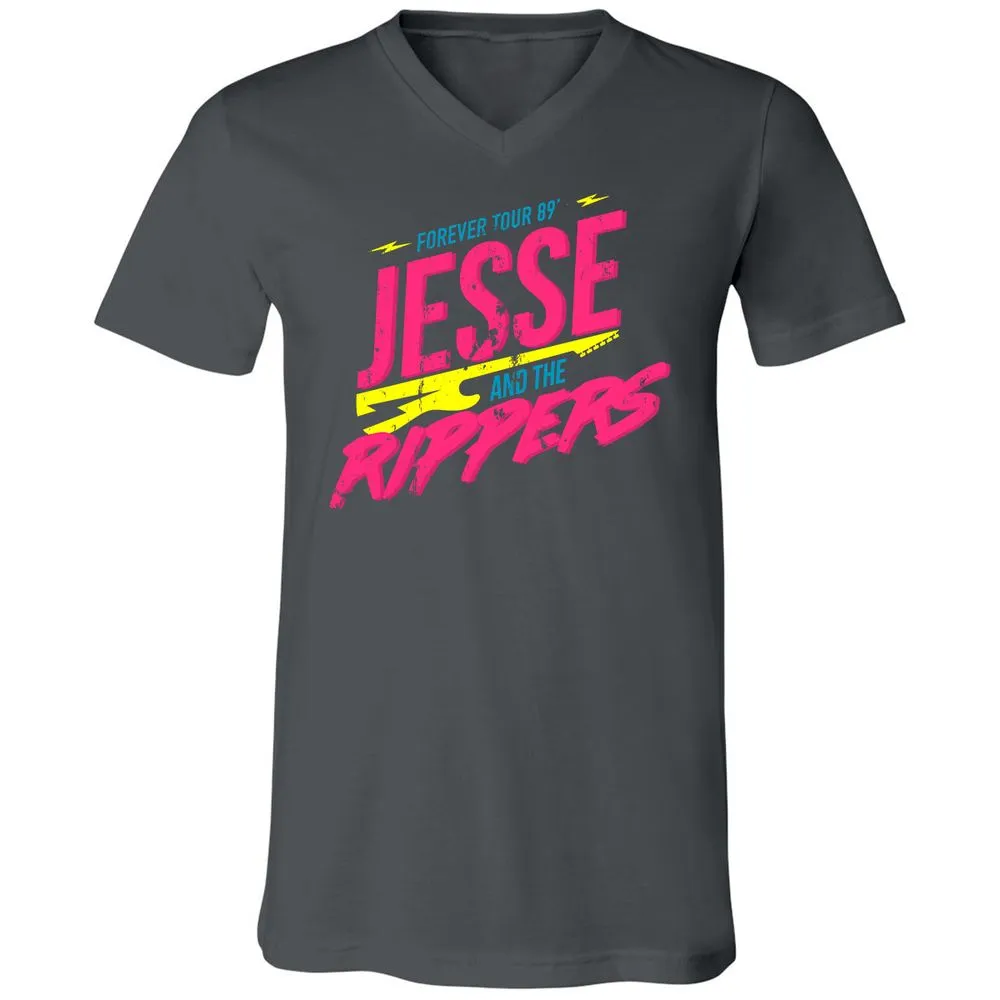 Unisex V-Neck T-Shirt - K2JCZP6X - Asphalt - 12