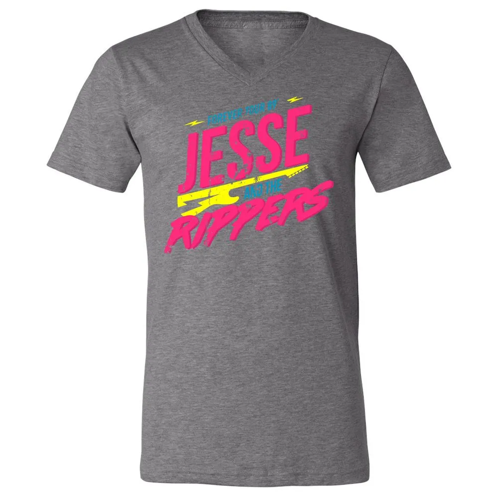 Unisex V-Neck T-Shirt - K2JCZP6X - Deep Heather - 13