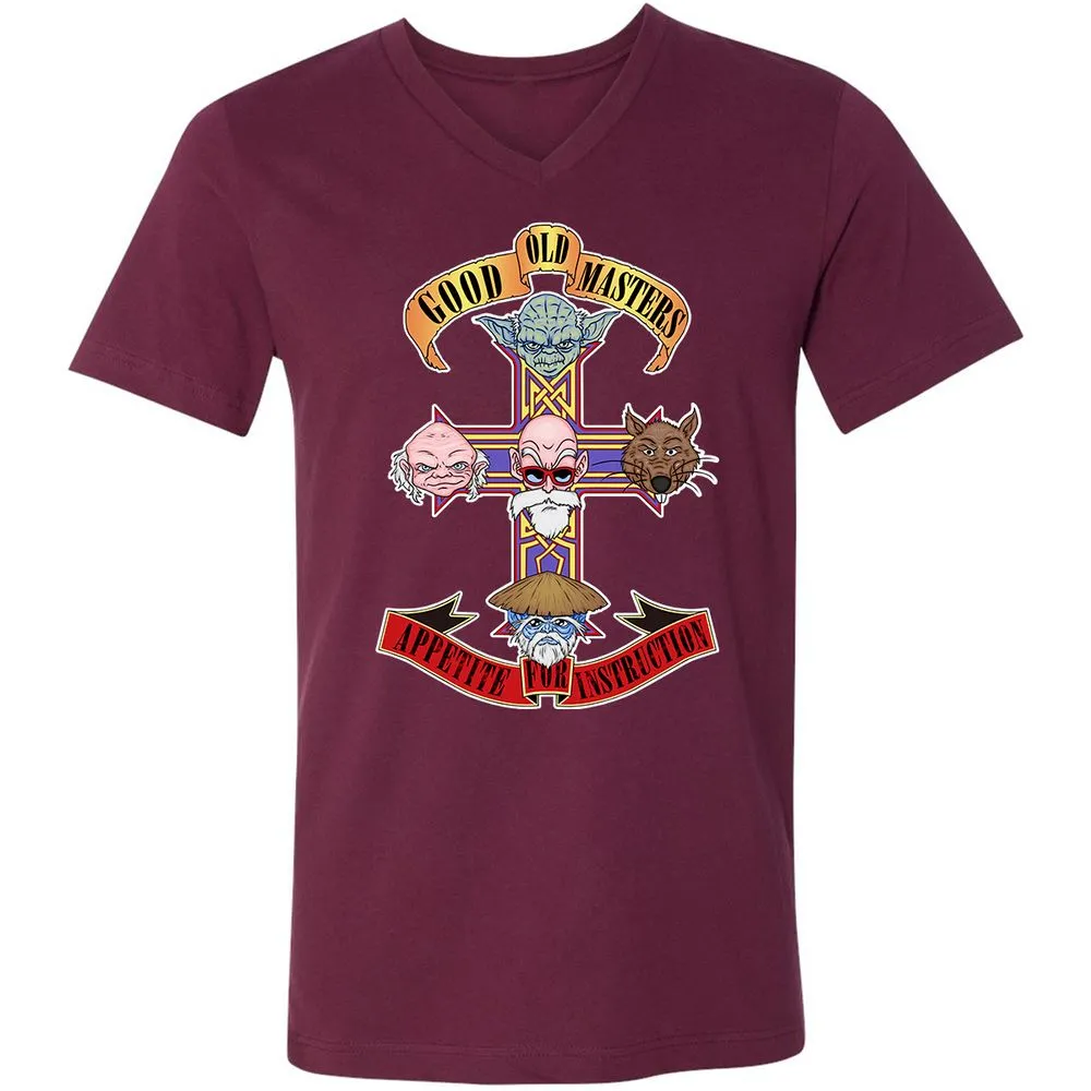 Unisex V-Neck T-Shirt - 25HNKFJU - Maroon - 6