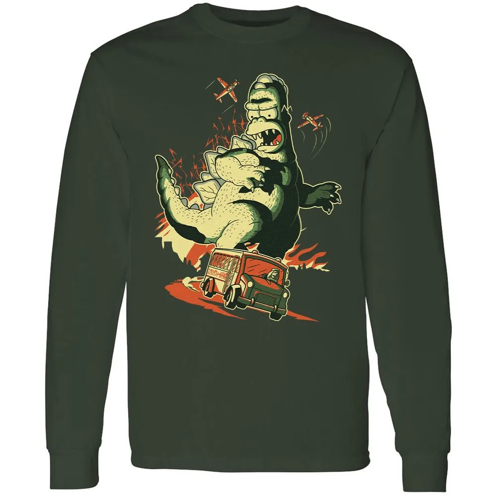 Long Sleeve T-Shirt - Z1ZSQVXP - Forest Green - 4