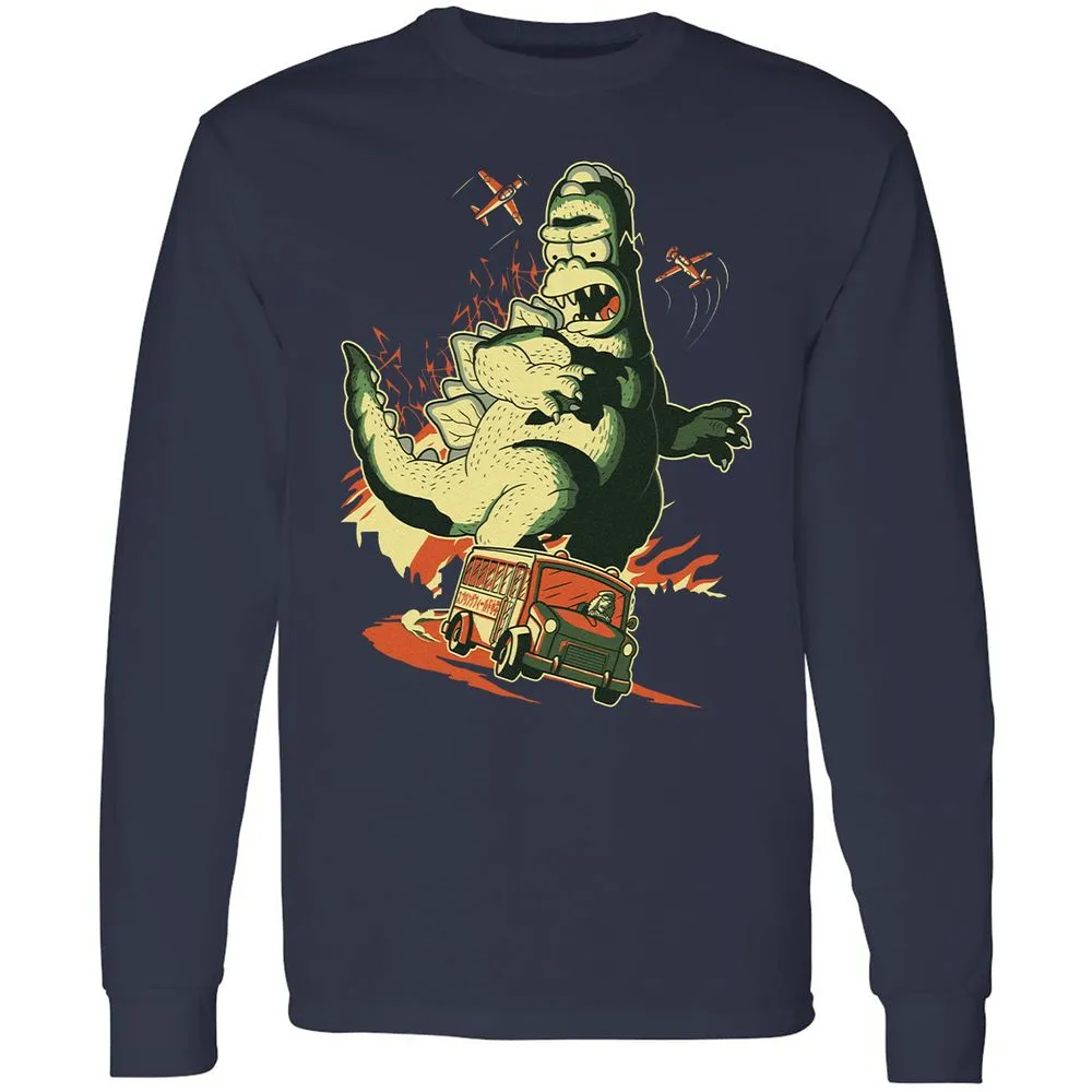 Long Sleeve T-Shirt - Z1ZSQVXP - Navy - 2