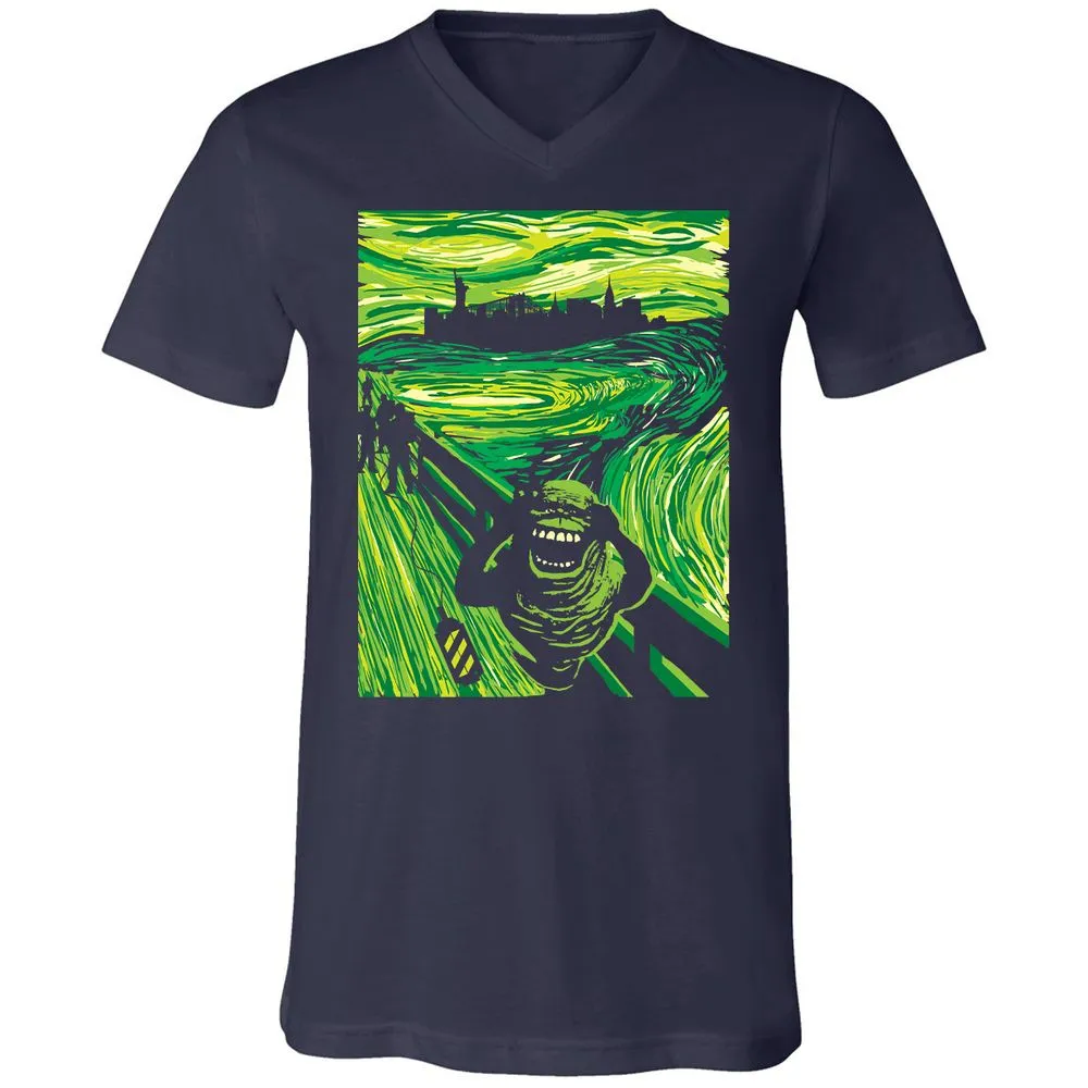 Unisex V-Neck T-Shirt - 5A78X846 - Navy - 2