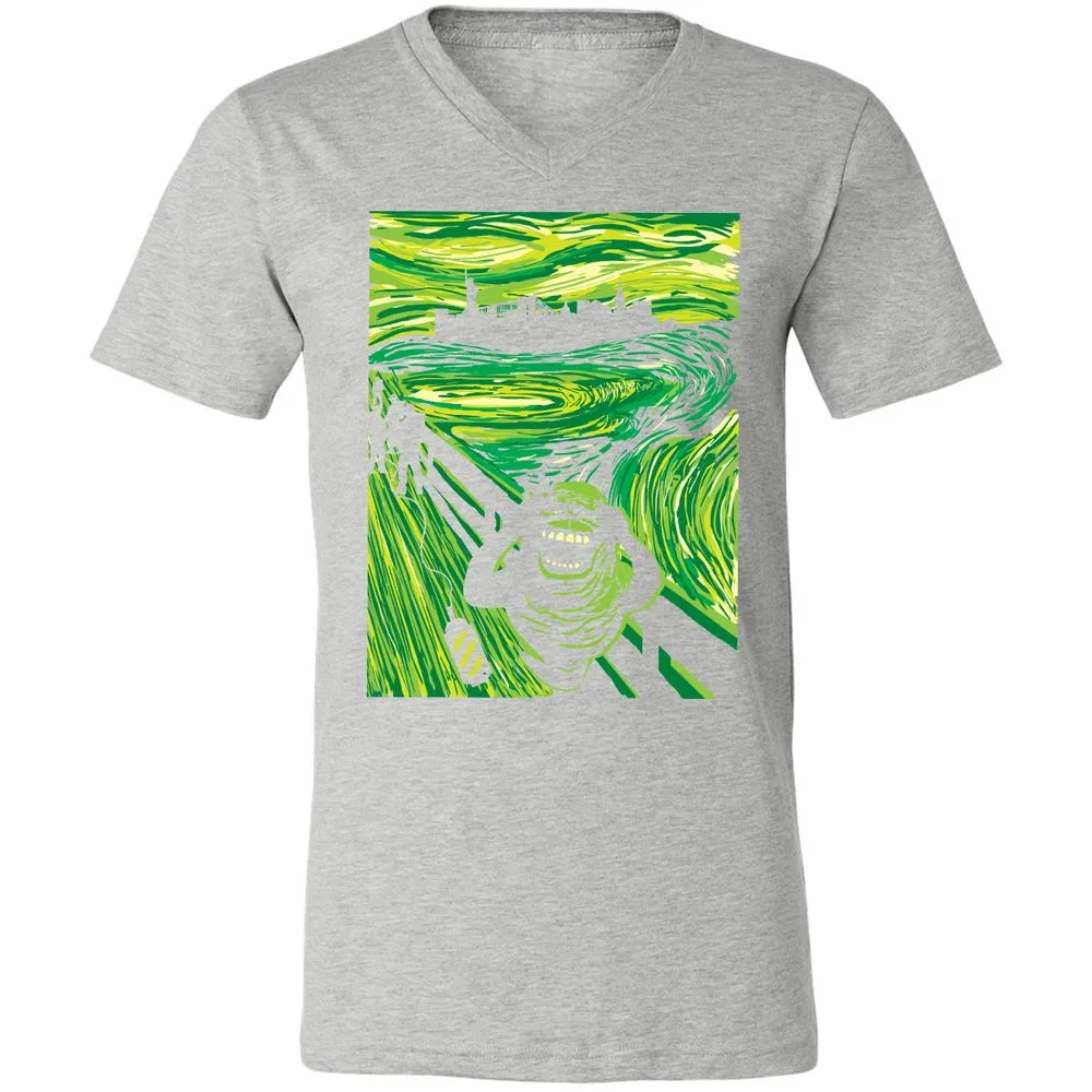 Unisex V-Neck T-Shirt - 5A78X846 - Athletic Heather - 7