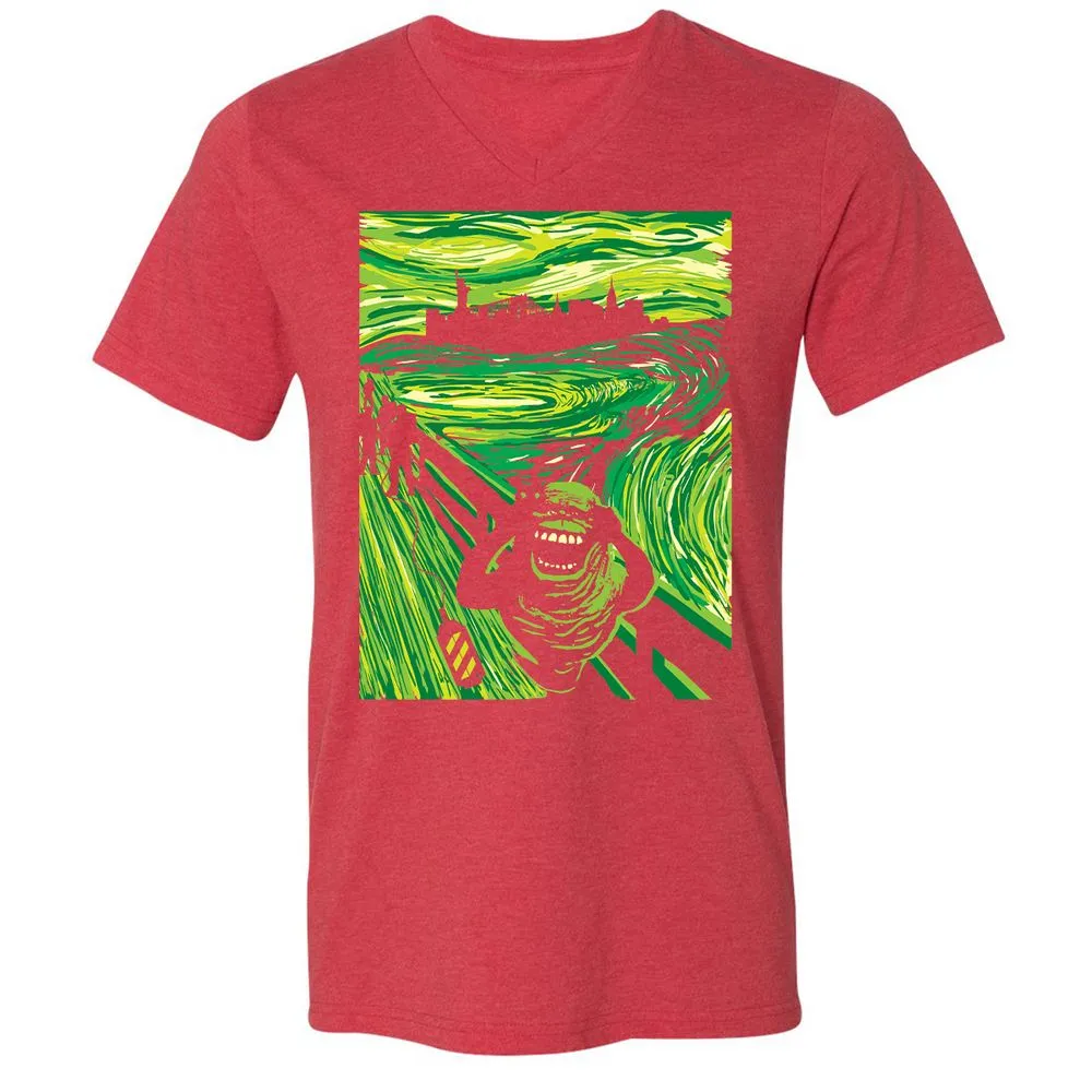 Unisex V-Neck T-Shirt - 5A78X846 - Heather Red - 16