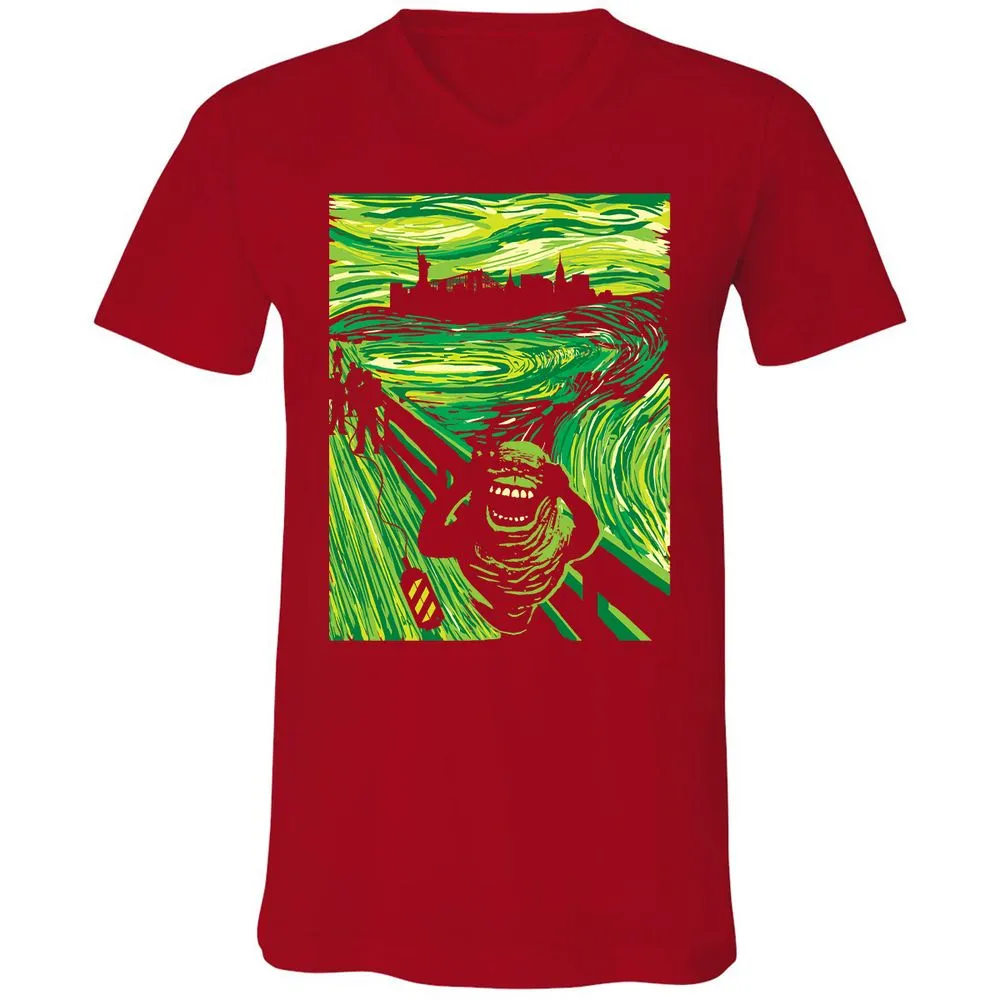 Unisex V-Neck T-Shirt - 5A78X846 - Red - 3