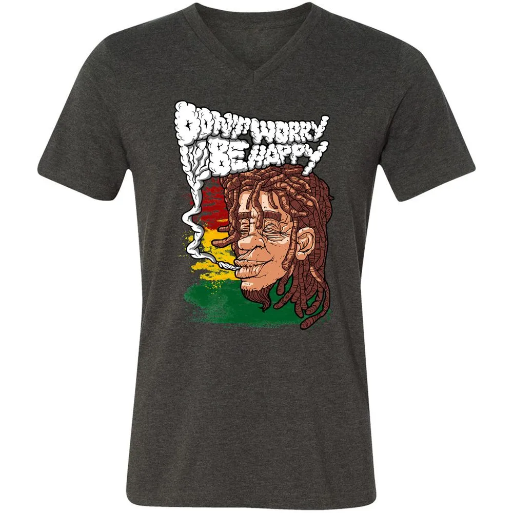 Unisex V-Neck T-Shirt - TJG3RWVK - Dark Grey Heather - 8