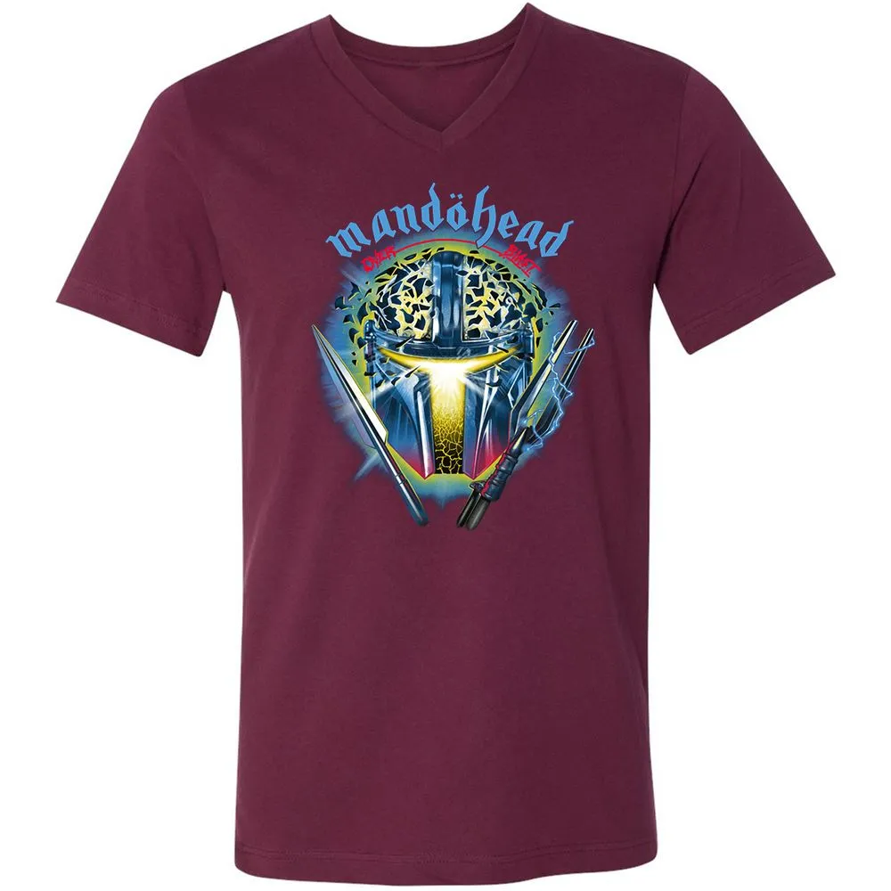 Unisex V-Neck T-Shirt - RM5U8C41 - Maroon - 6
