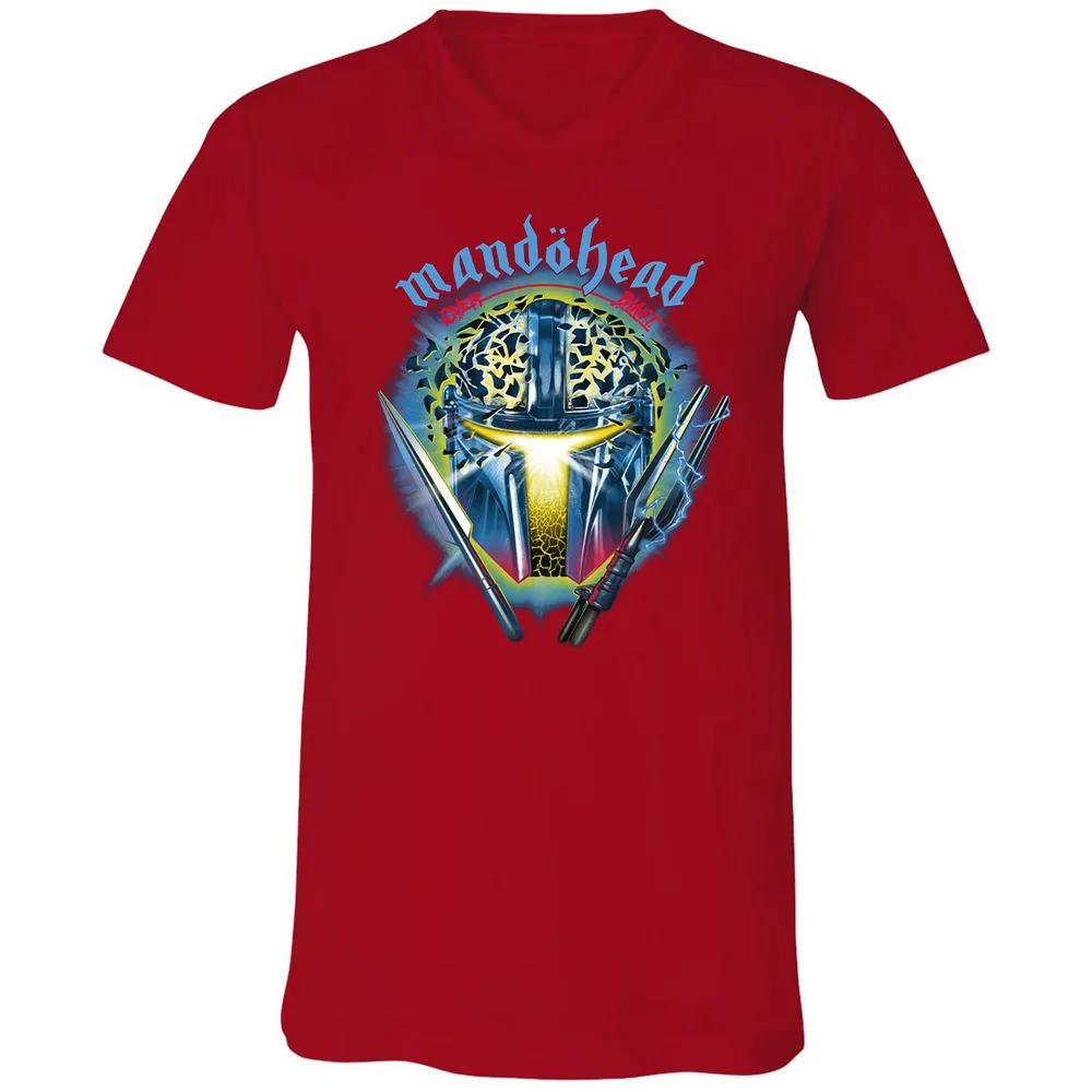 Unisex V-Neck T-Shirt - RM5U8C41 - Red - 3