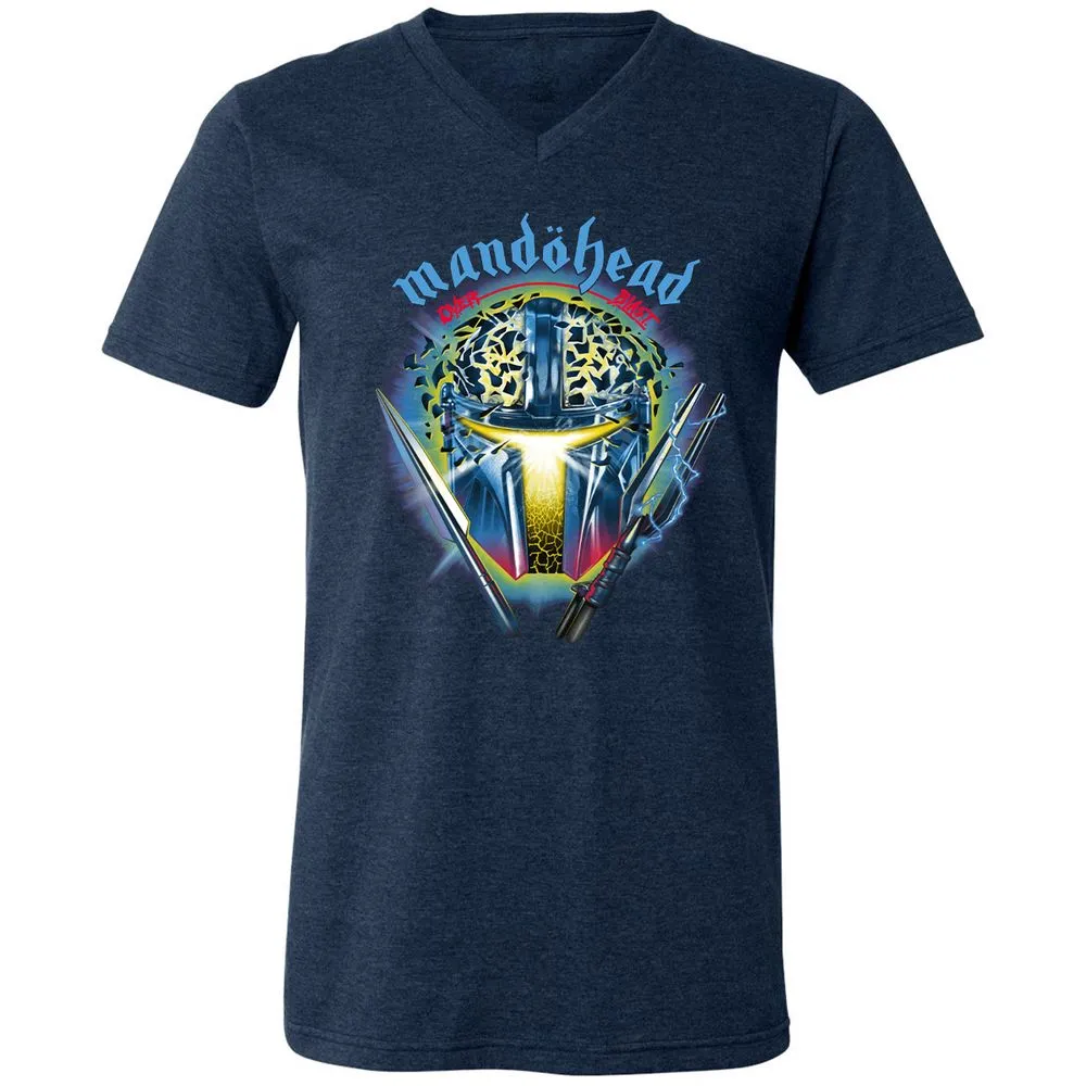 Unisex V-Neck T-Shirt - RM5U8C41 - Heather Navy - 15