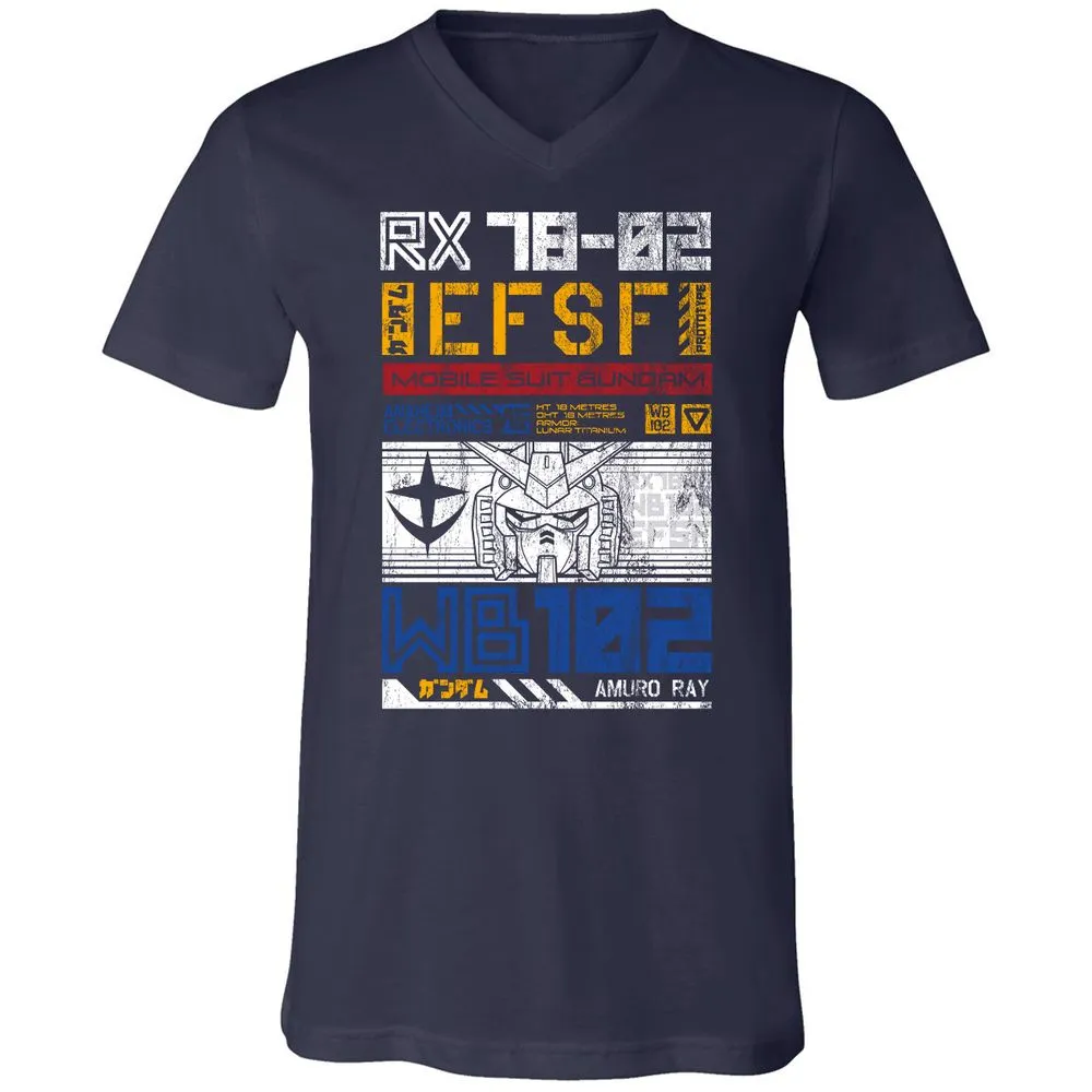 Unisex V-Neck T-Shirt - RG7XS5CD - Navy - 2