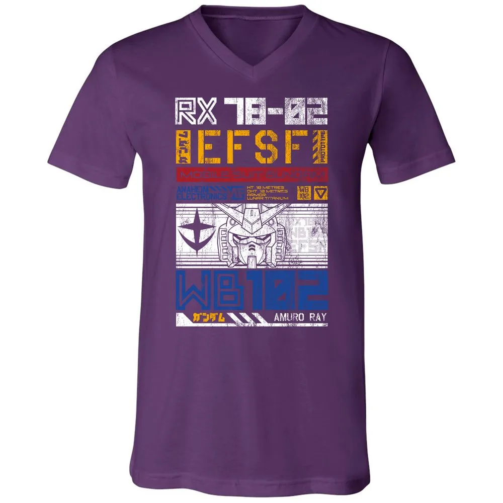 Unisex V-Neck T-Shirt - RG7XS5CD - Team Purple - 9
