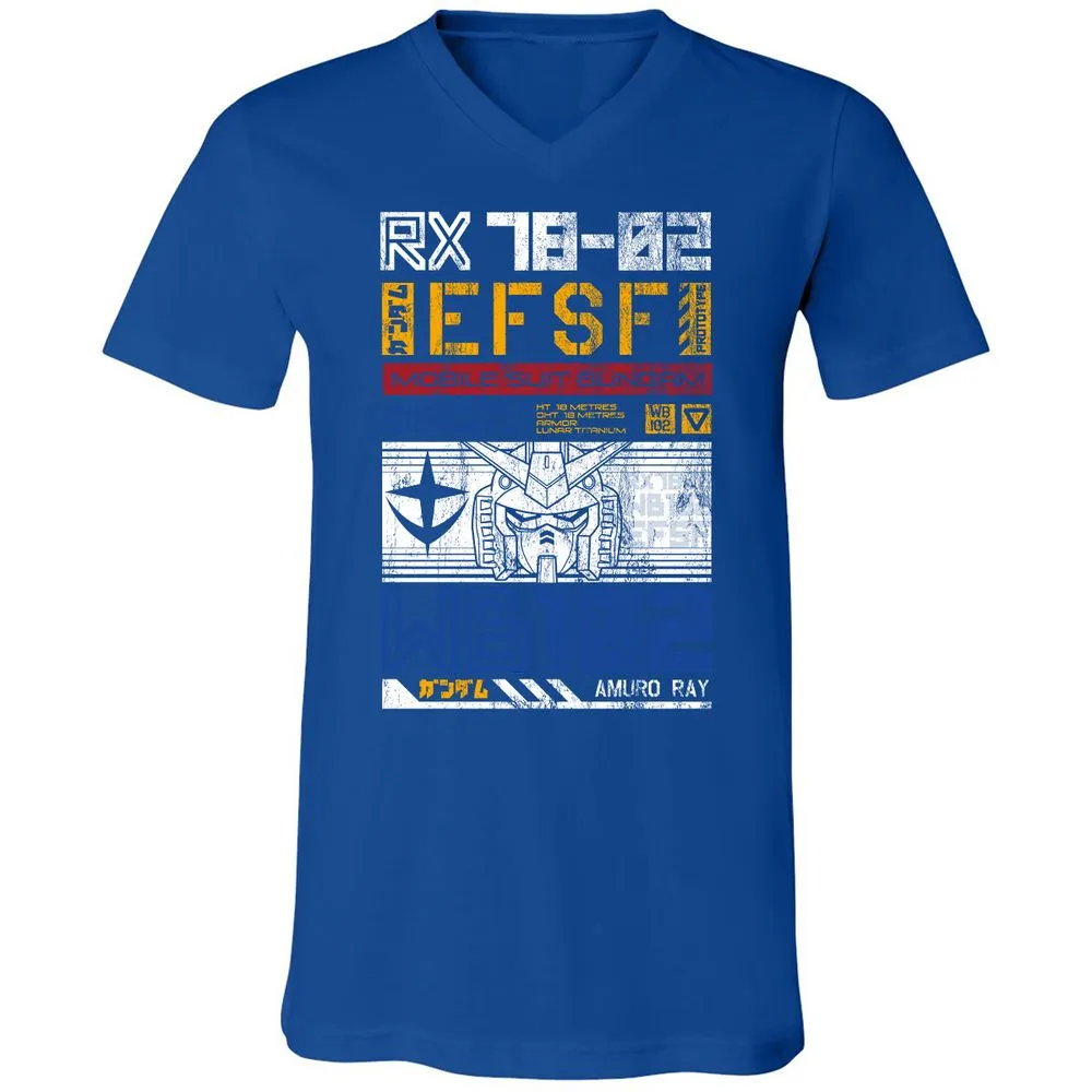 Unisex V-Neck T-Shirt - RG7XS5CD - True Royal - 4