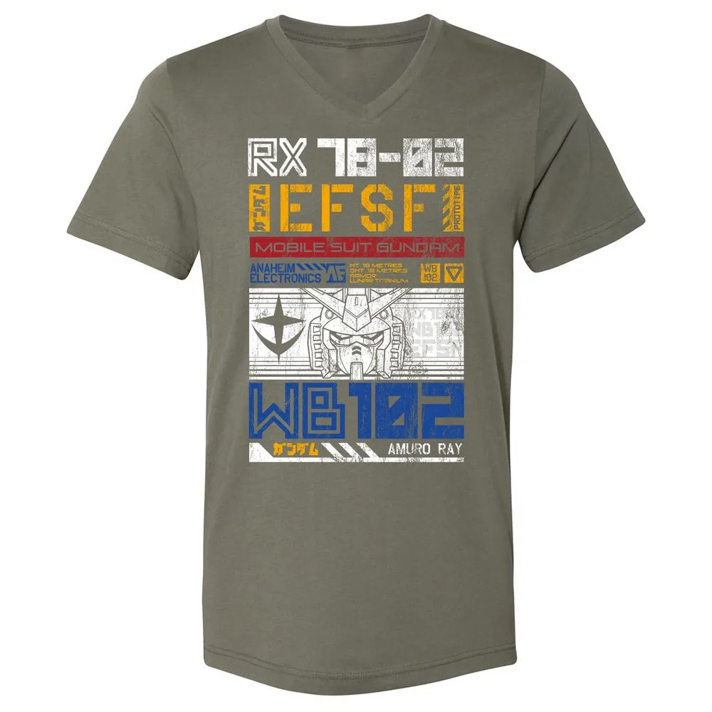 Unisex V-Neck T-Shirt - RG7XS5CD - Military Green - 10