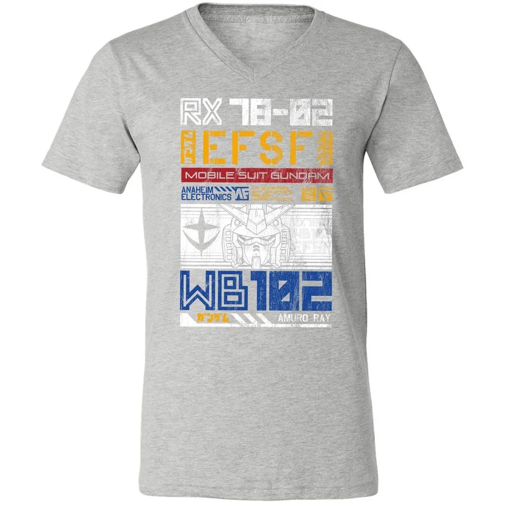Unisex V-Neck T-Shirt - RG7XS5CD - Athletic Heather - 7