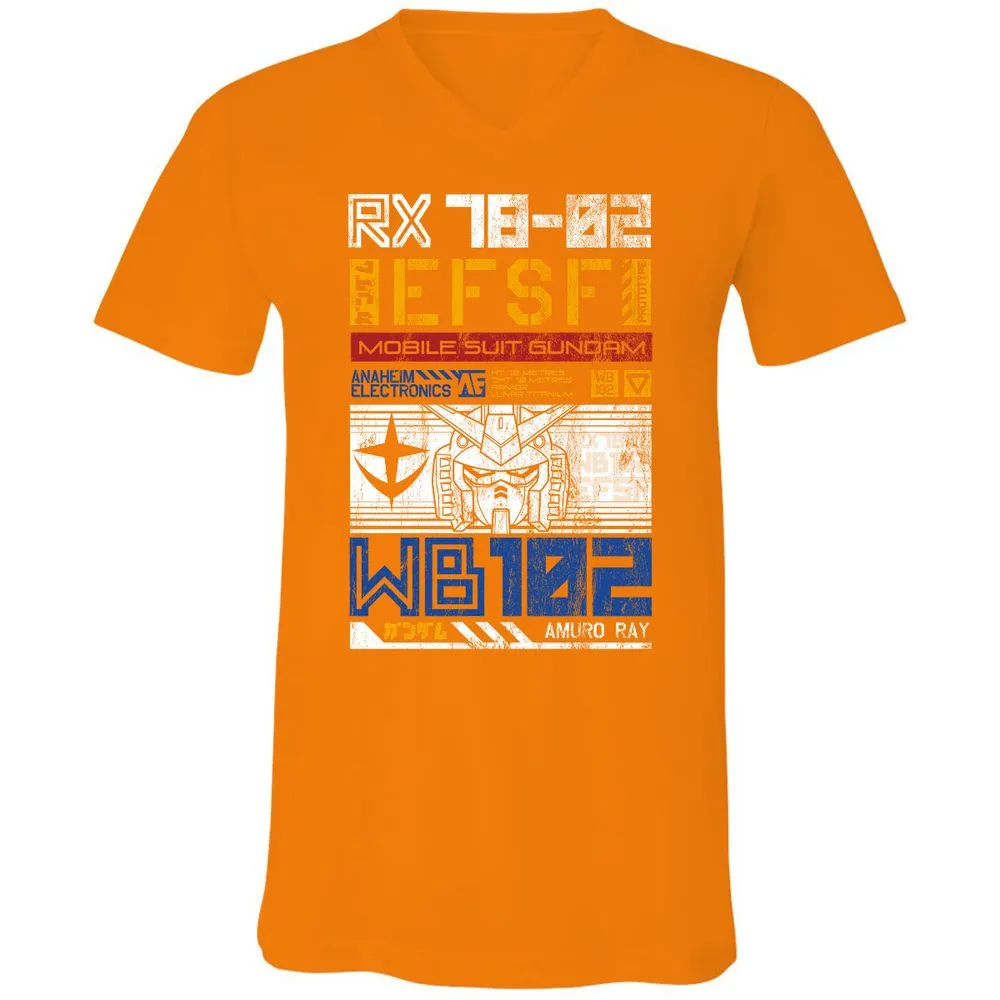 Unisex V-Neck T-Shirt - RG7XS5CD - Orange - 11