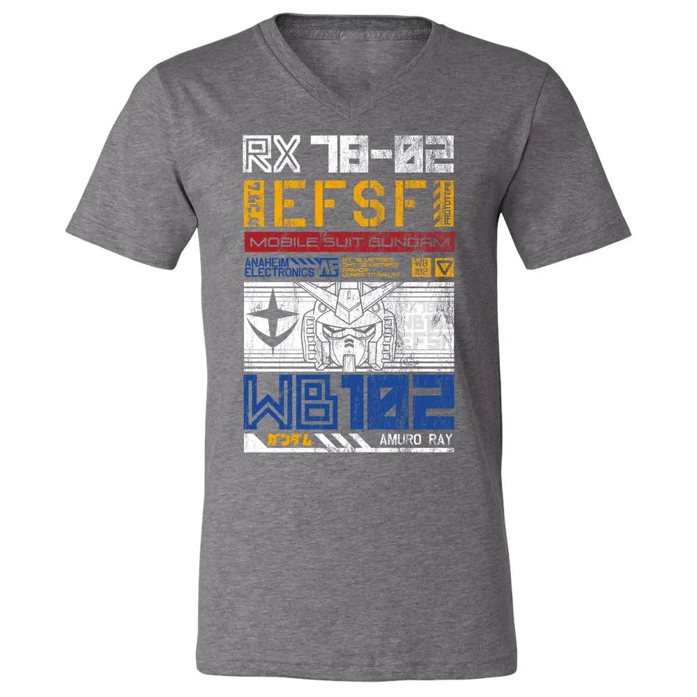 Unisex V-Neck T-Shirt - RG7XS5CD - Deep Heather - 13