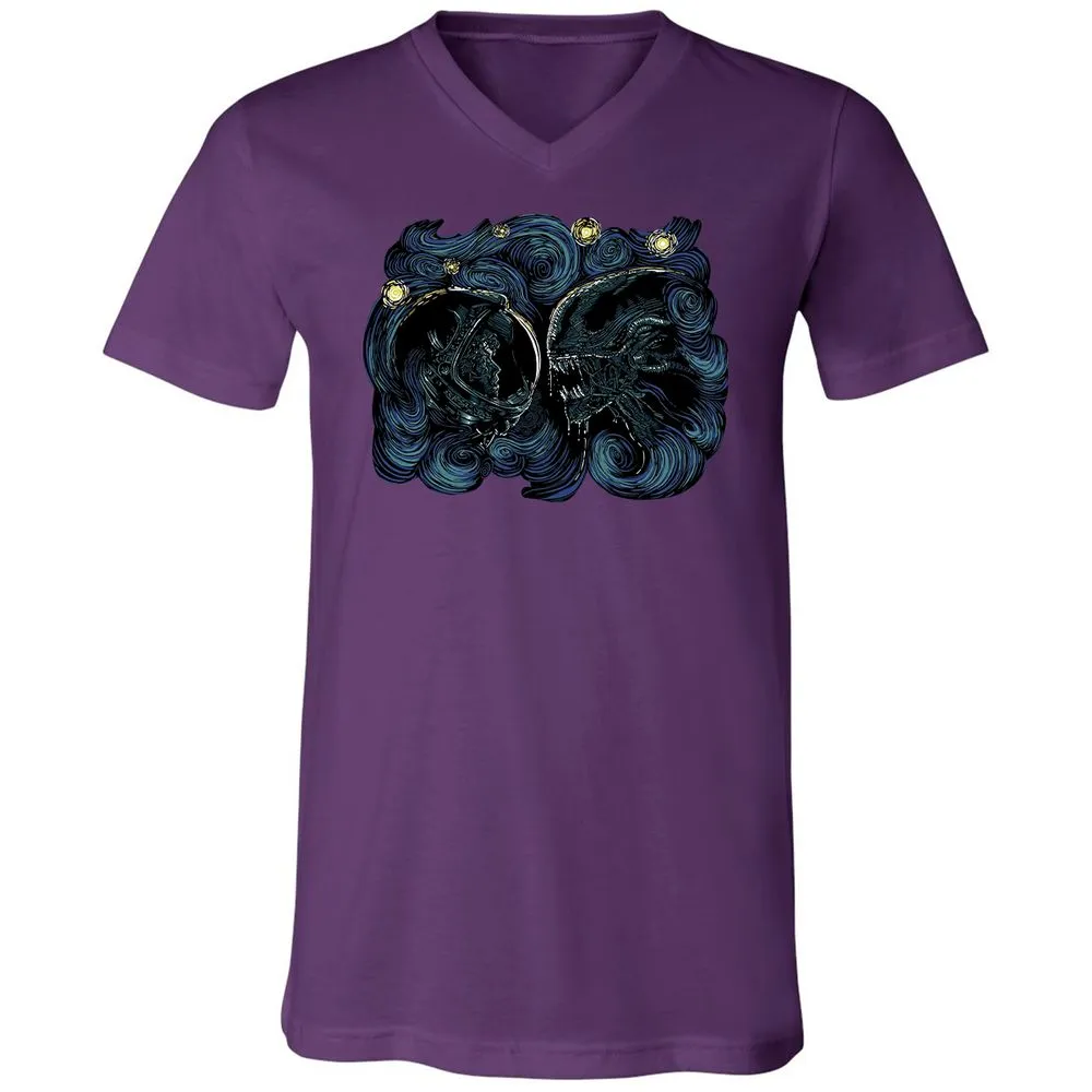 Unisex V-Neck T-Shirt - FEKEPGP3 - Team Purple - 9