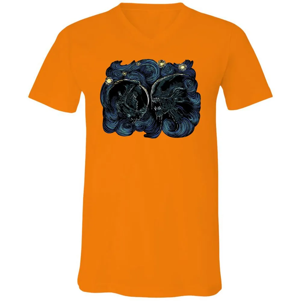 Unisex V-Neck T-Shirt - FEKEPGP3 - Orange - 11