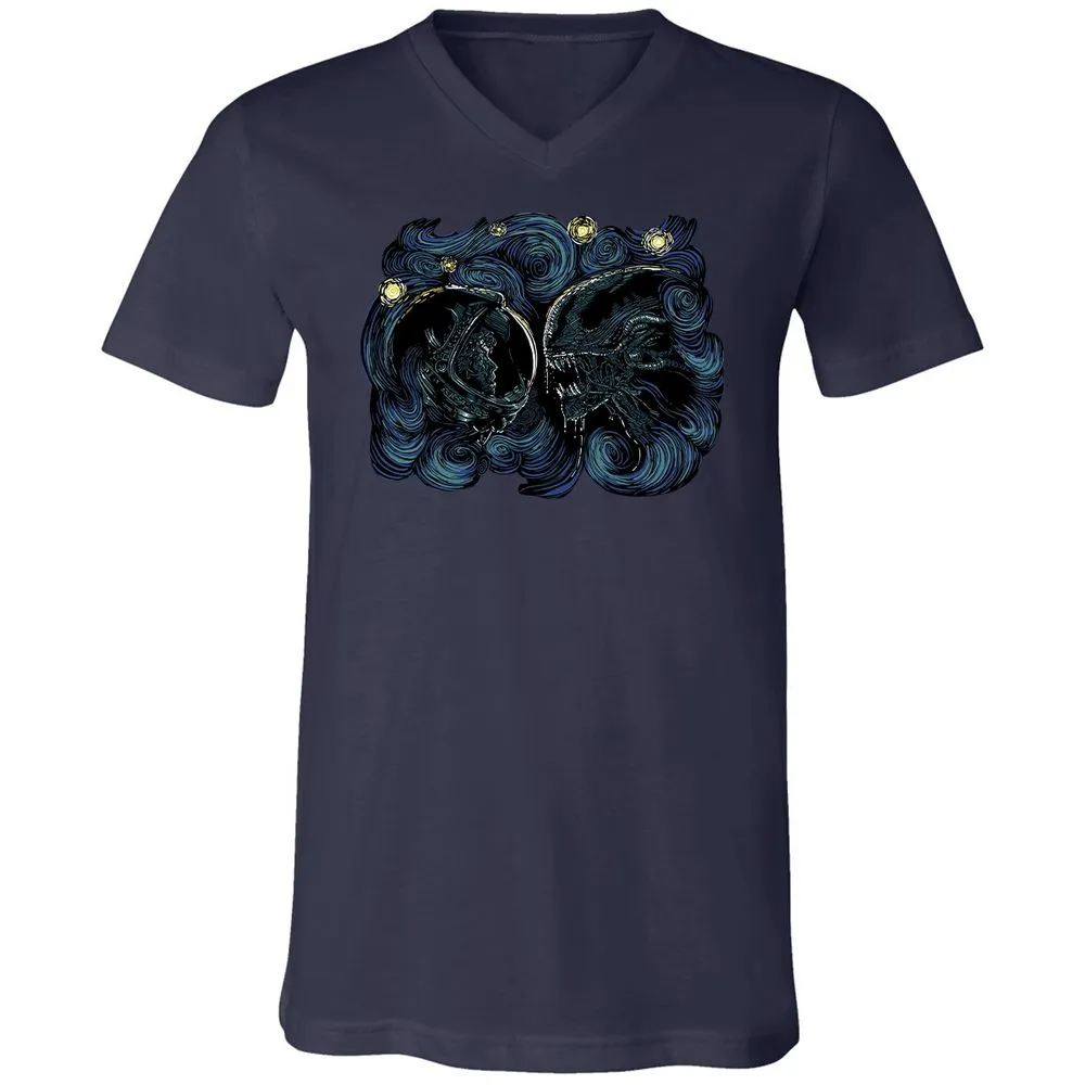 Unisex V-Neck T-Shirt - FEKEPGP3 - Navy - 2