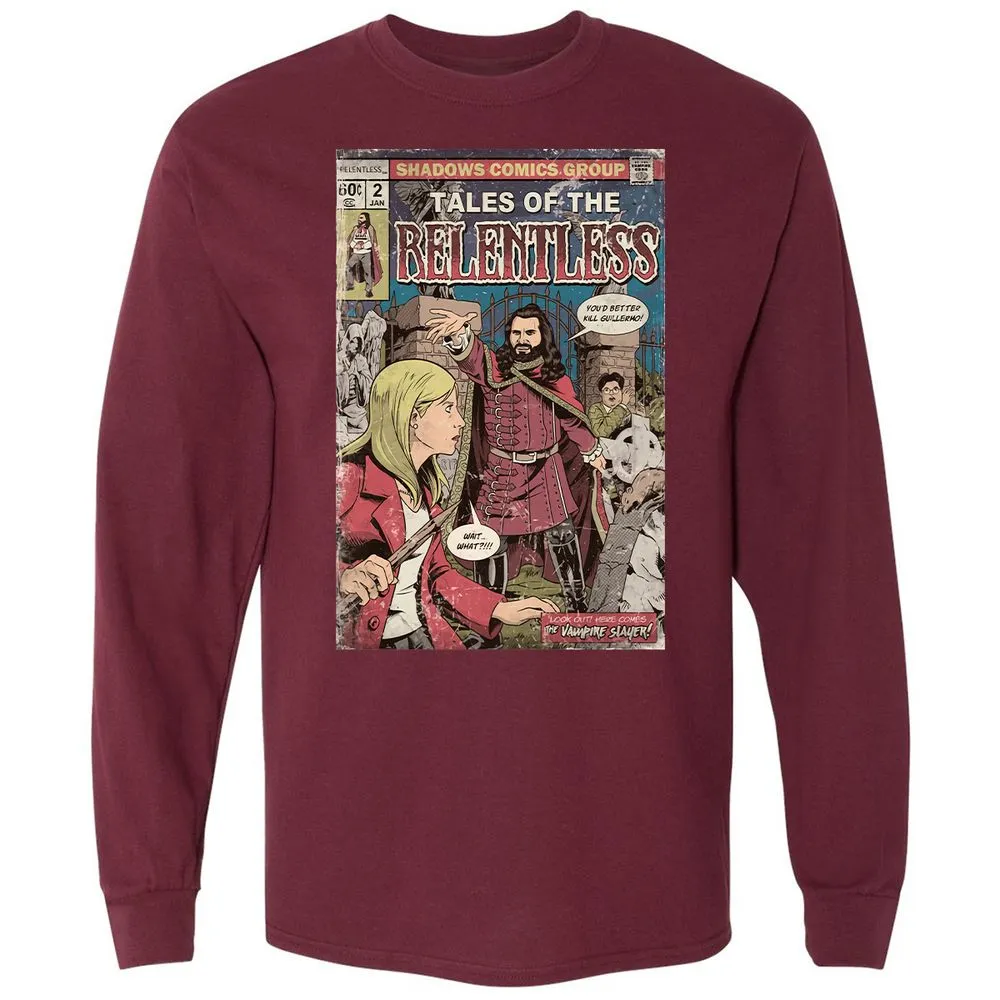 Long Sleeve T-Shirt - ALLQZLDL - Maroon - 11