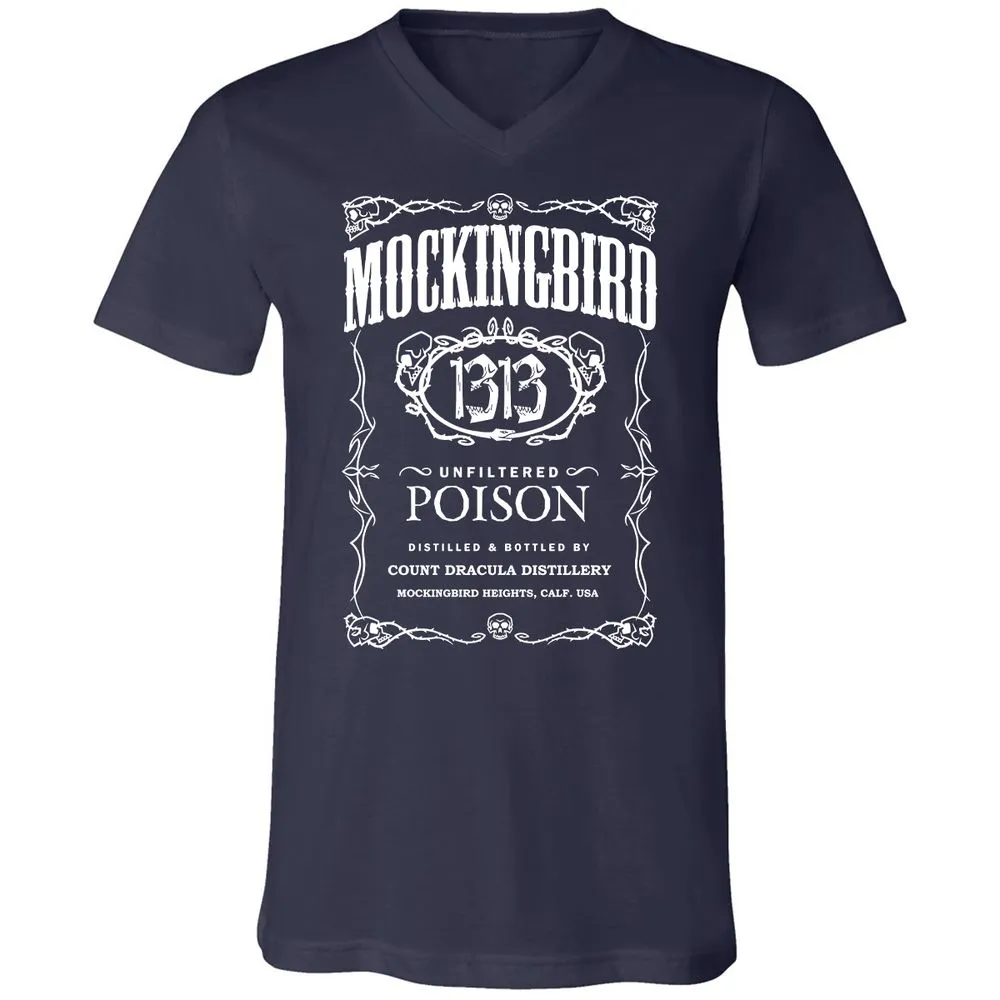 Unisex V-Neck T-Shirt - CVE8YJA6 - Navy - 2