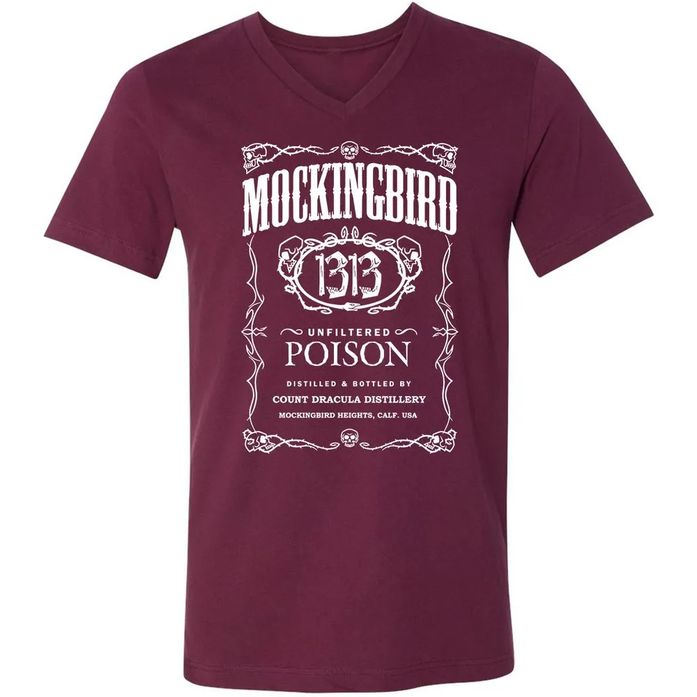 Unisex V-Neck T-Shirt - CVE8YJA6 - Maroon - 6