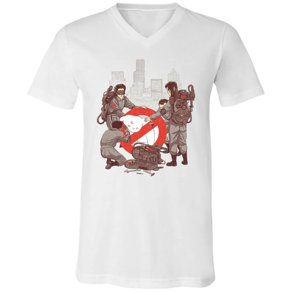 Unisex V-Neck T-Shirt - 3AZ4PVEQ - White - 5
