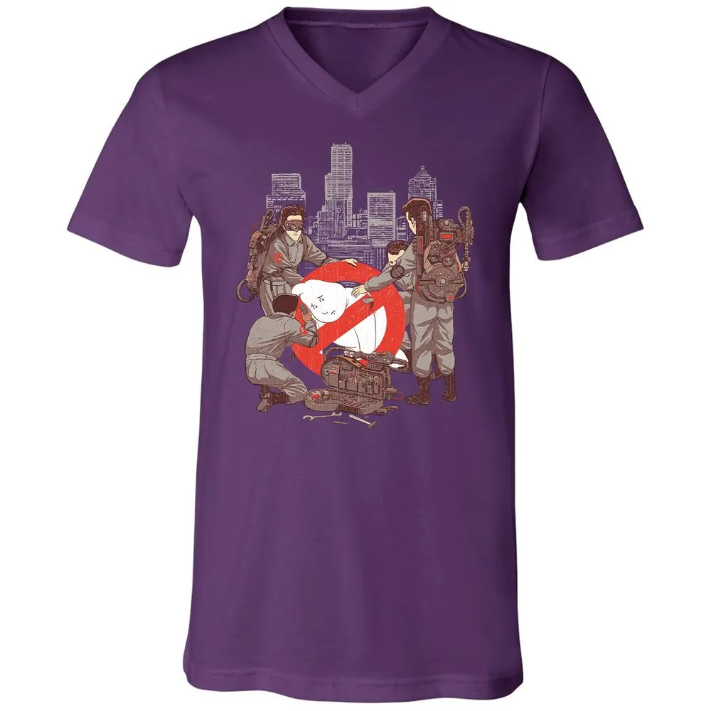 Unisex V-Neck T-Shirt - 3AZ4PVEQ - Team Purple - 9