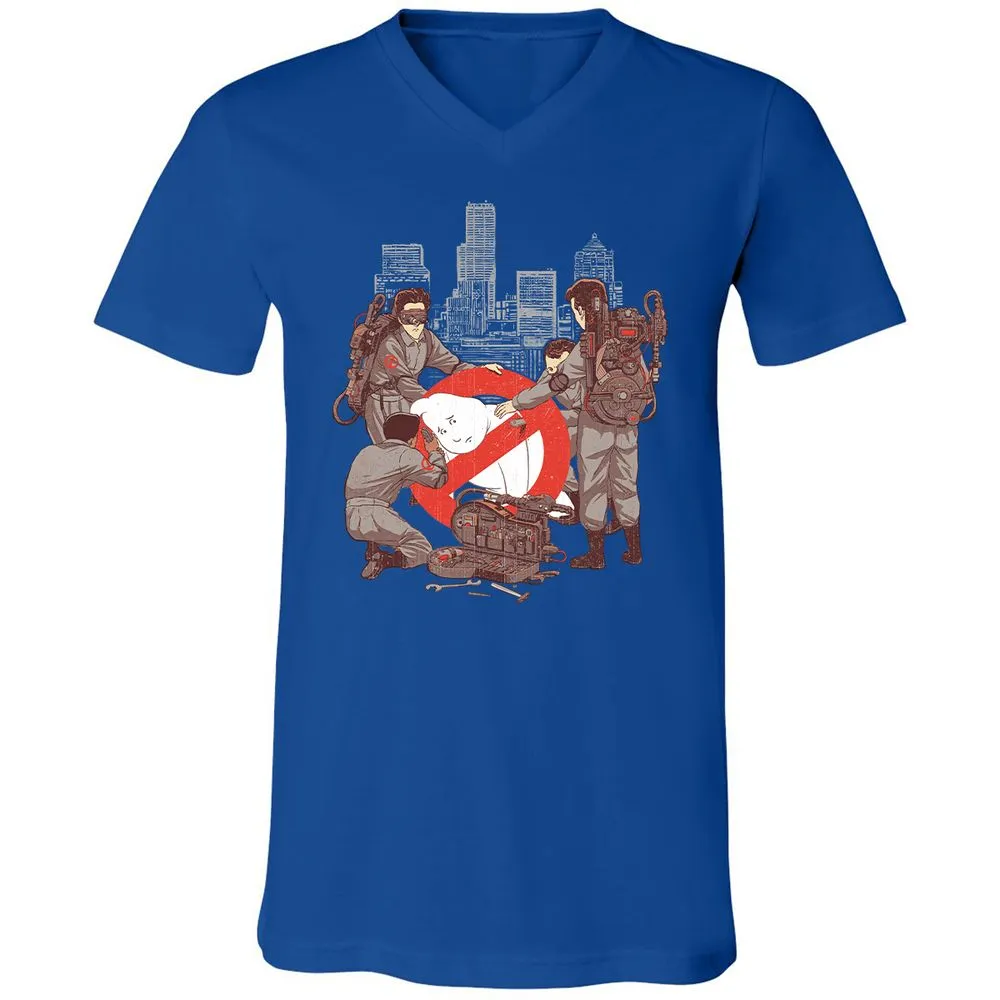 Unisex V-Neck T-Shirt - 3AZ4PVEQ - True Royal - 4
