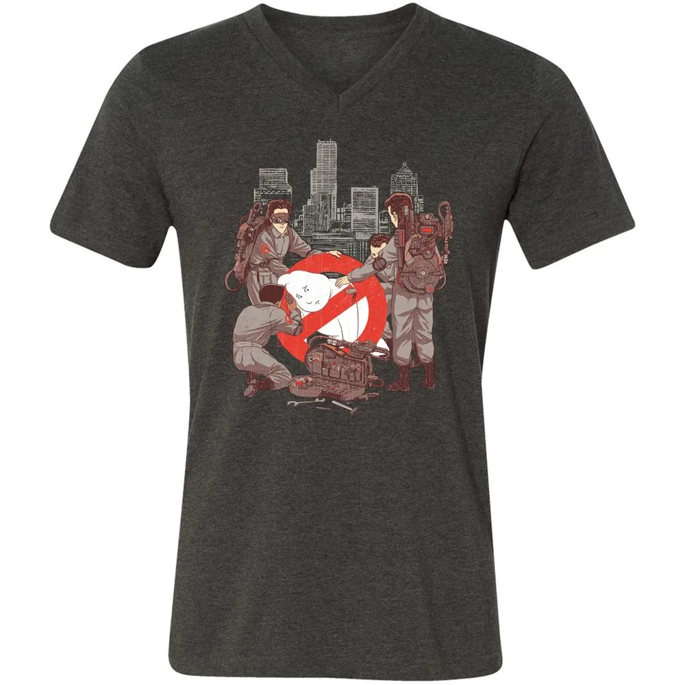Unisex V-Neck T-Shirt - 3AZ4PVEQ - Dark Grey Heather - 8
