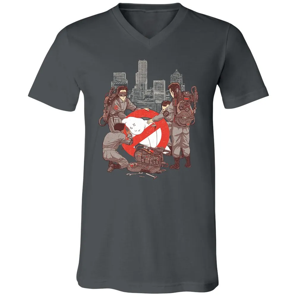 Unisex V-Neck T-Shirt - 3AZ4PVEQ - Asphalt - 12
