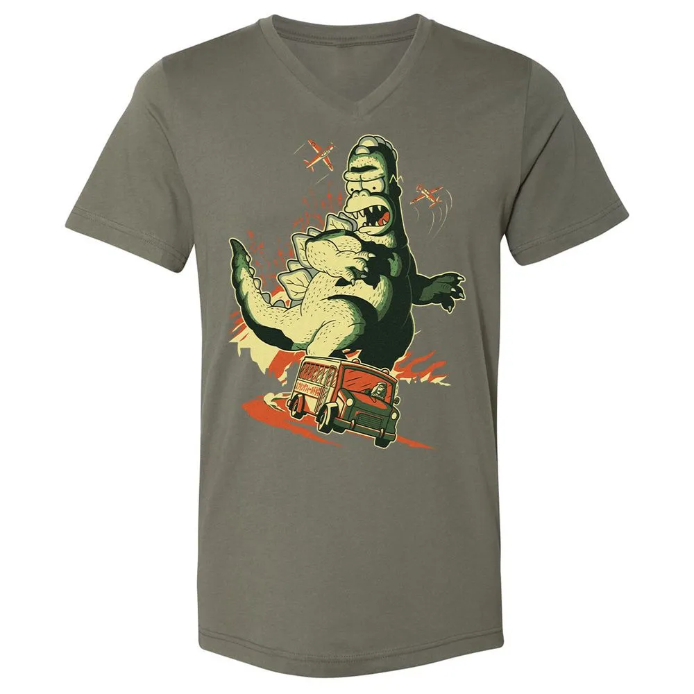 Unisex V-Neck T-Shirt - JD1X3D91 - Military Green - 10