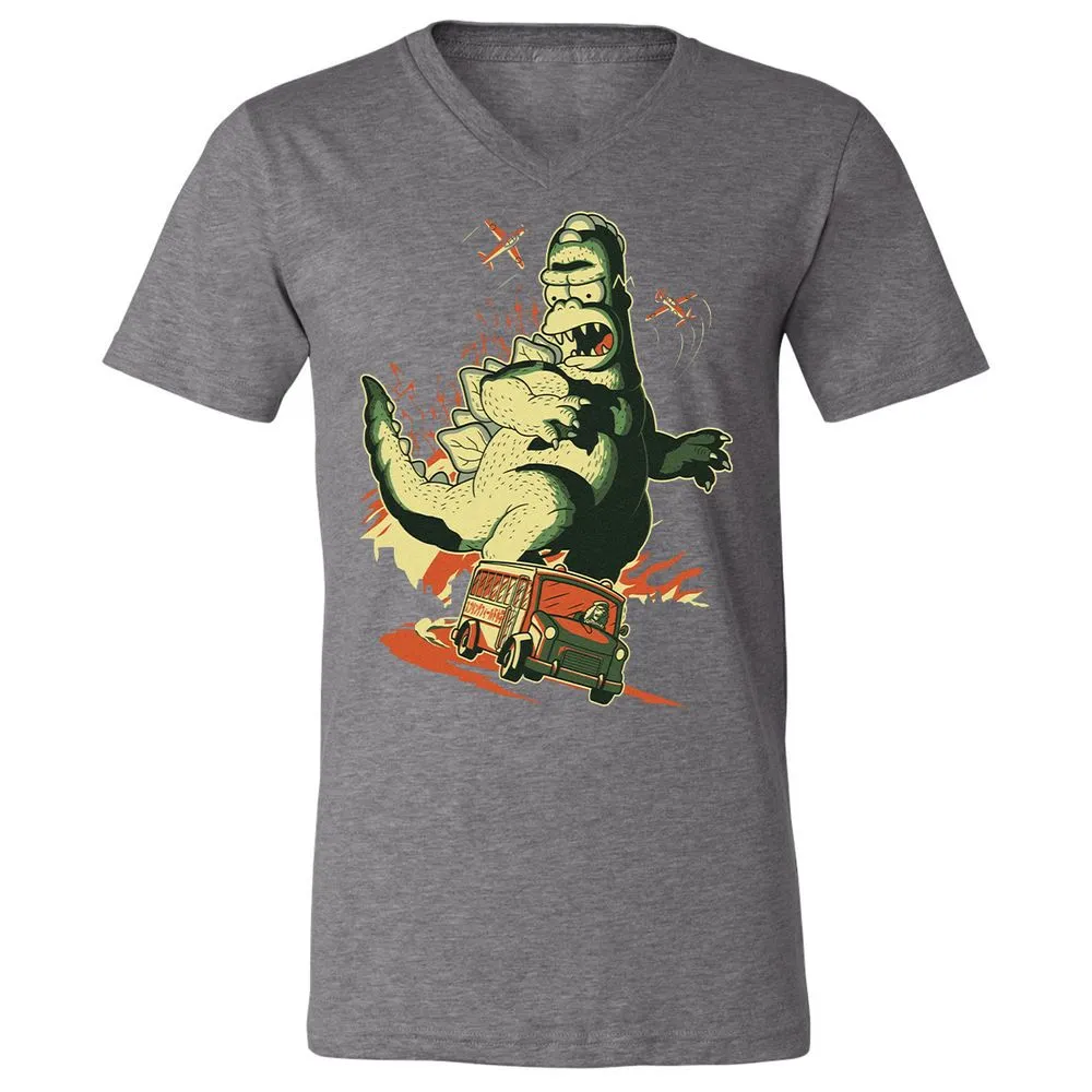 Unisex V-Neck T-Shirt - JD1X3D91 - Deep Heather - 13