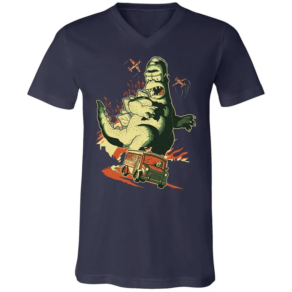 Unisex V-Neck T-Shirt - JD1X3D91 - Navy - 2