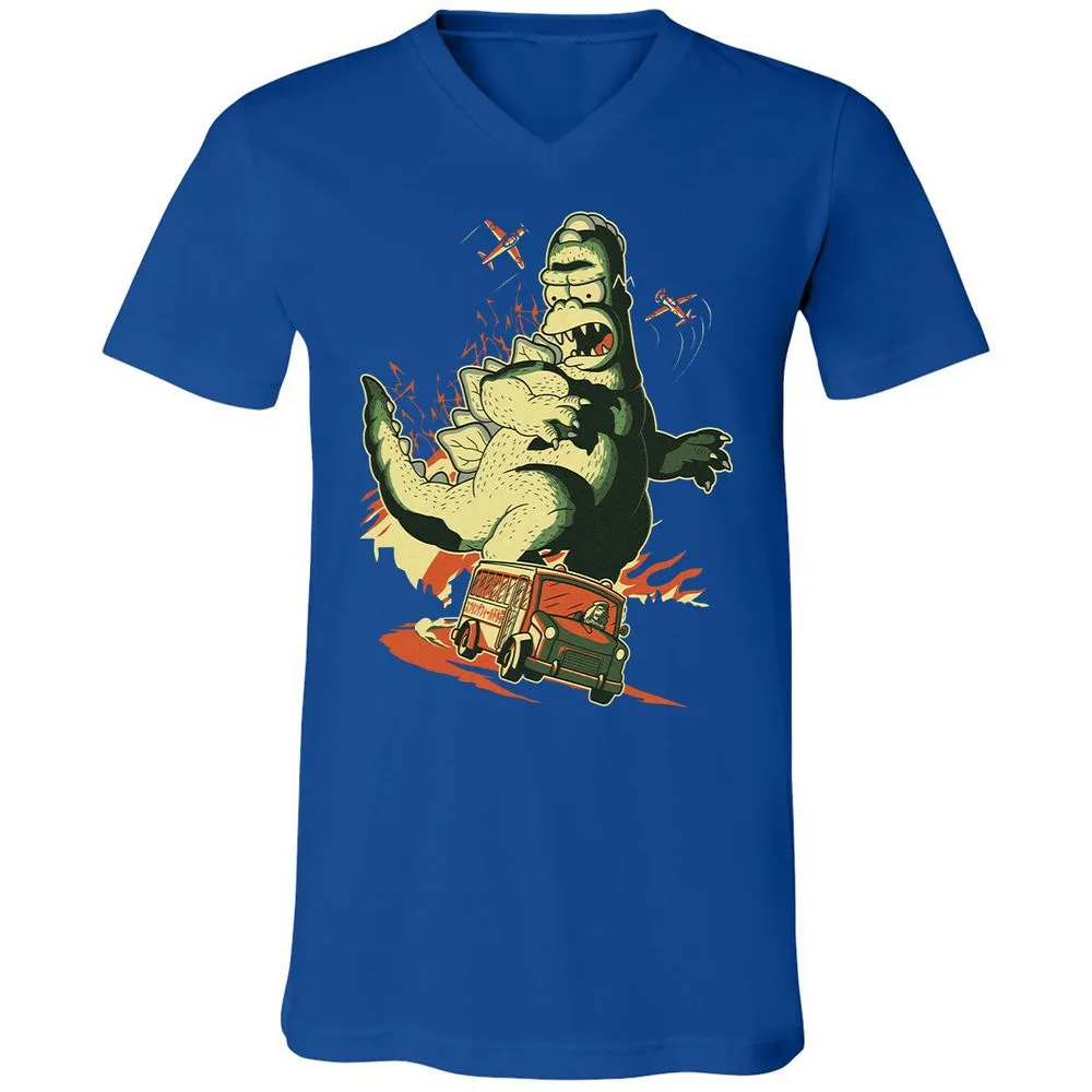 Unisex V-Neck T-Shirt - JD1X3D91 - True Royal - 4