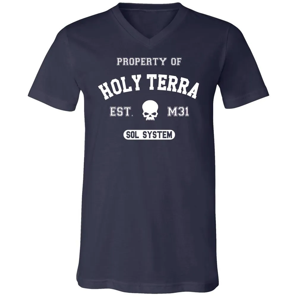 Unisex V-Neck T-Shirt - 9V971W3H - Navy - 2