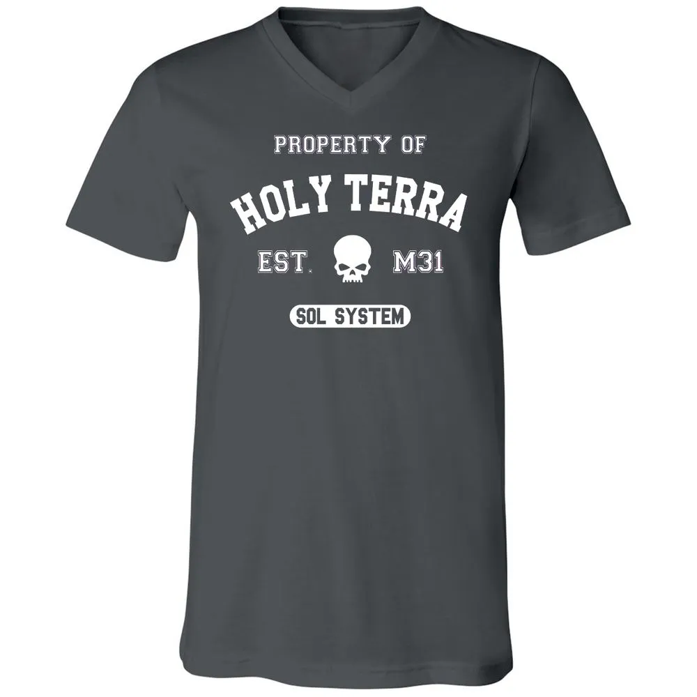 Unisex V-Neck T-Shirt - 9V971W3H - Asphalt - 12